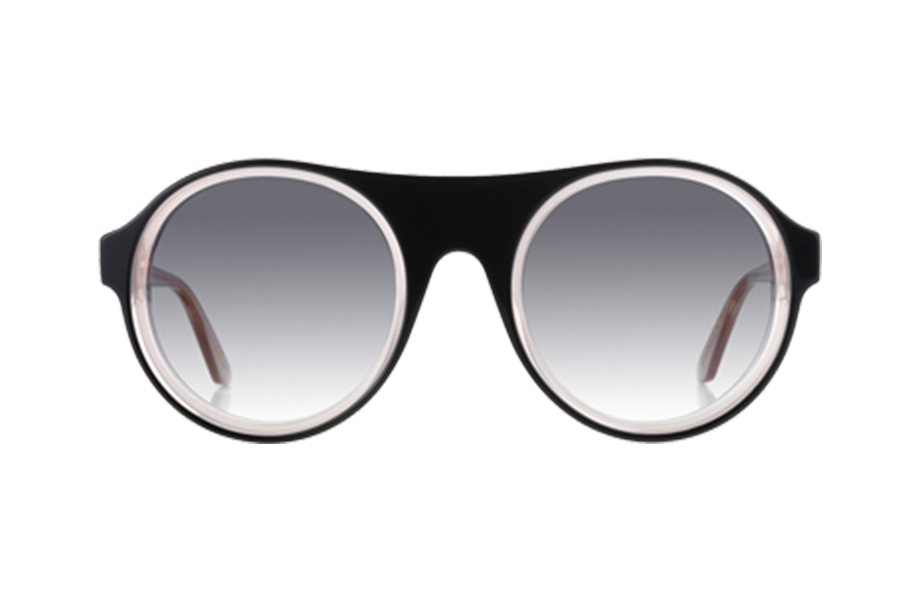 Lunettes de soleil Ghost - , RLR, Ronde , de couleur Noir Blanc.