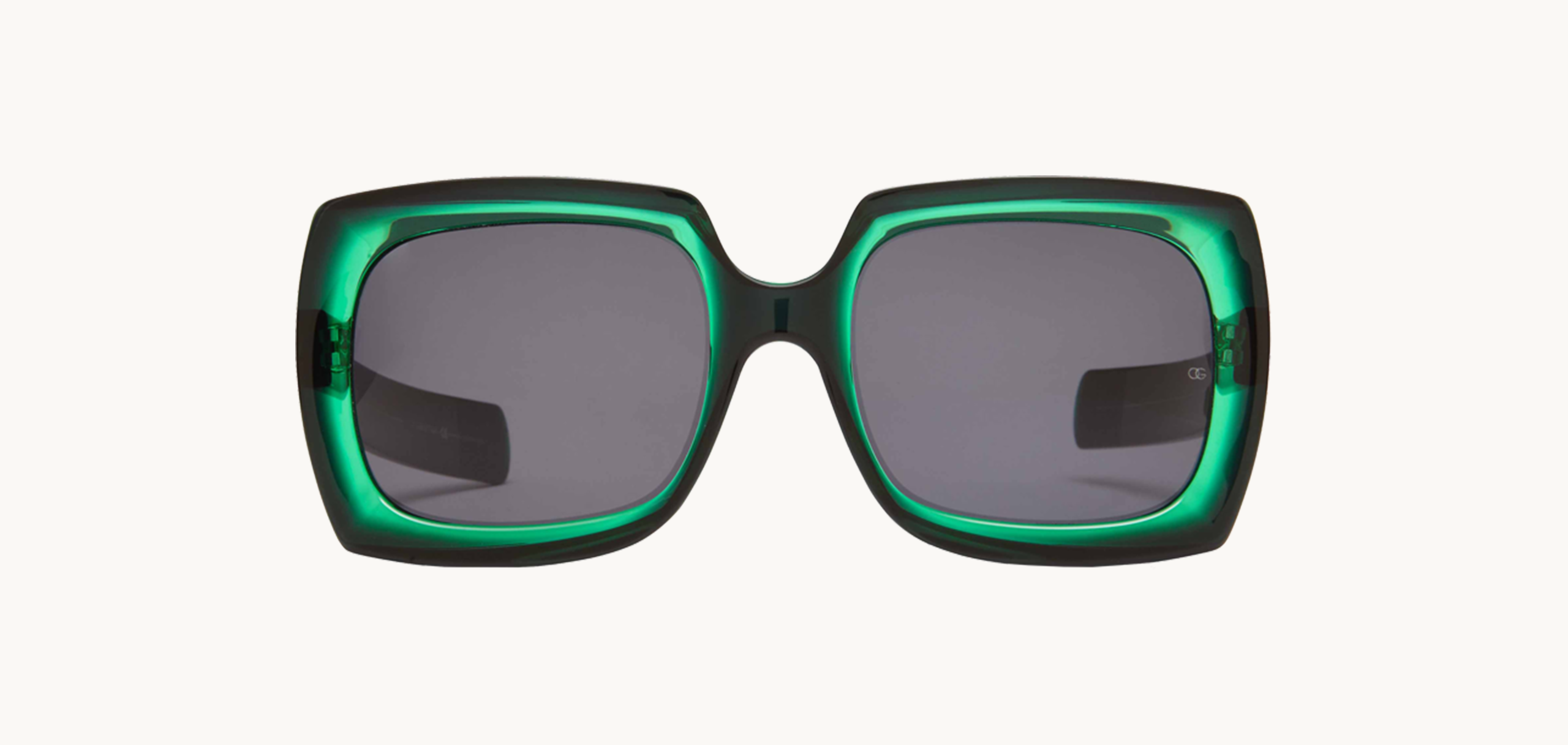 Lunettes de soleil Fuz - , Oliver Goldsmith, Rectangle , de couleur Vert Noir.