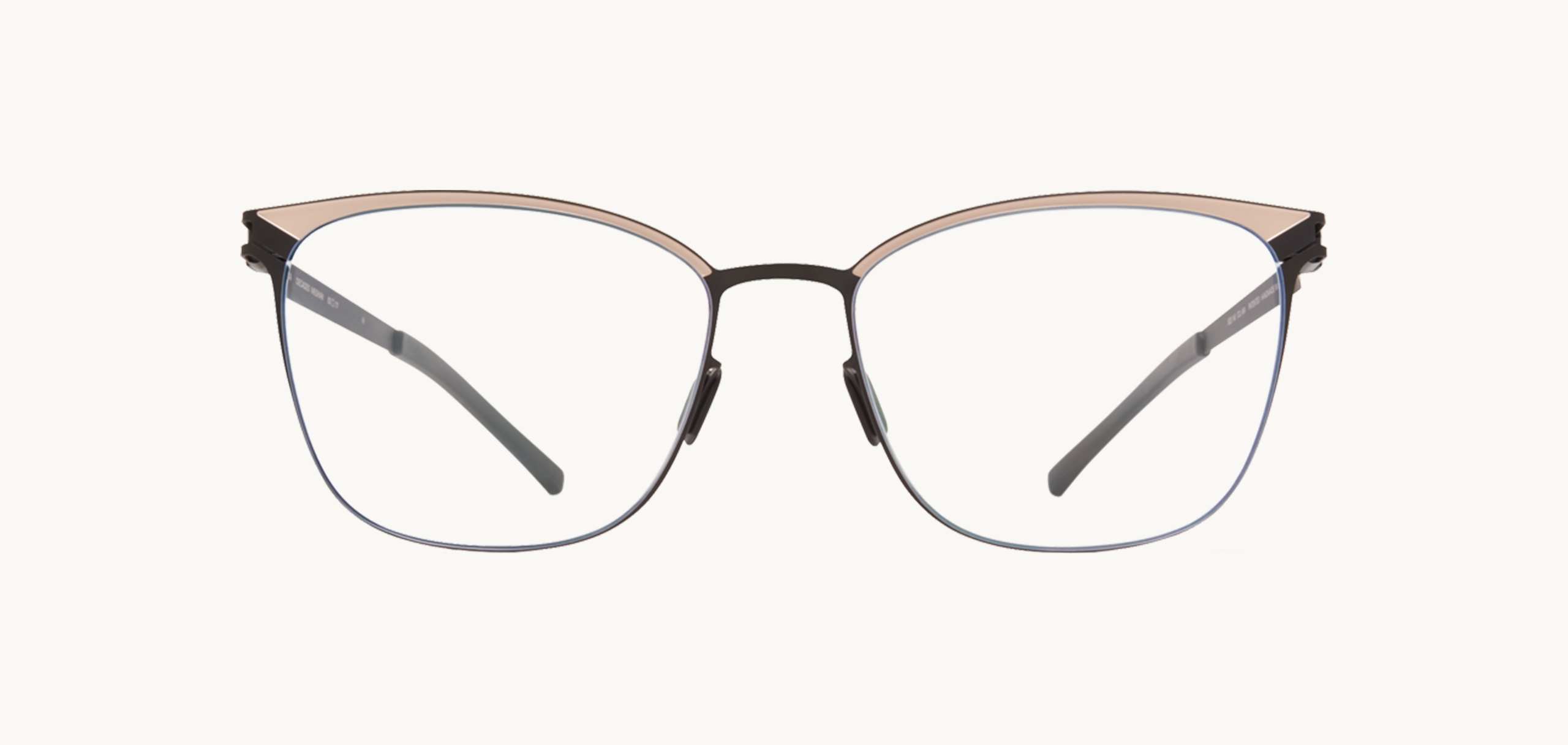 Lunettes de vue Meghan - , Mykita, Papillon , de couleur Noir Crème.