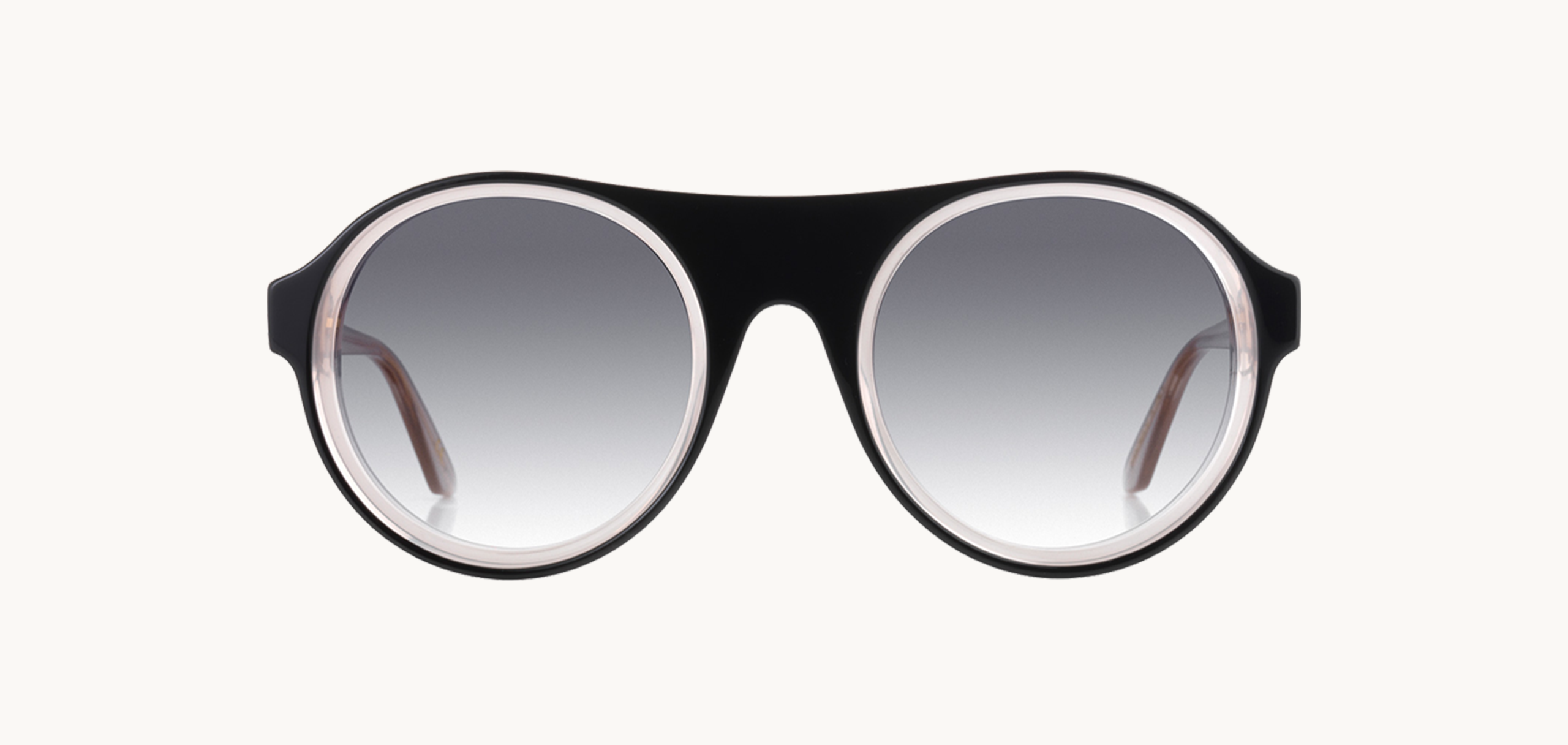 Lunettes de soleil Ghost - , RLR, Ronde , de couleur Noir Blanc.