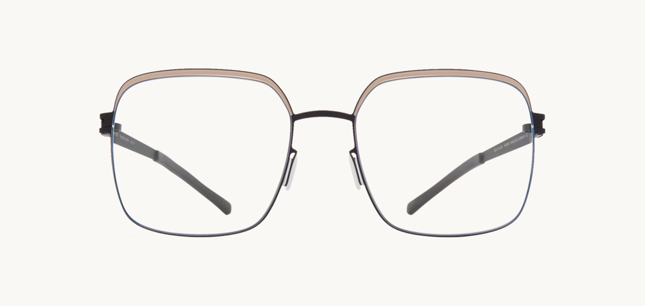 Lunettes de vue Meryl - , Mykita, Carrée Rectangle, de couleur Noir Crème.