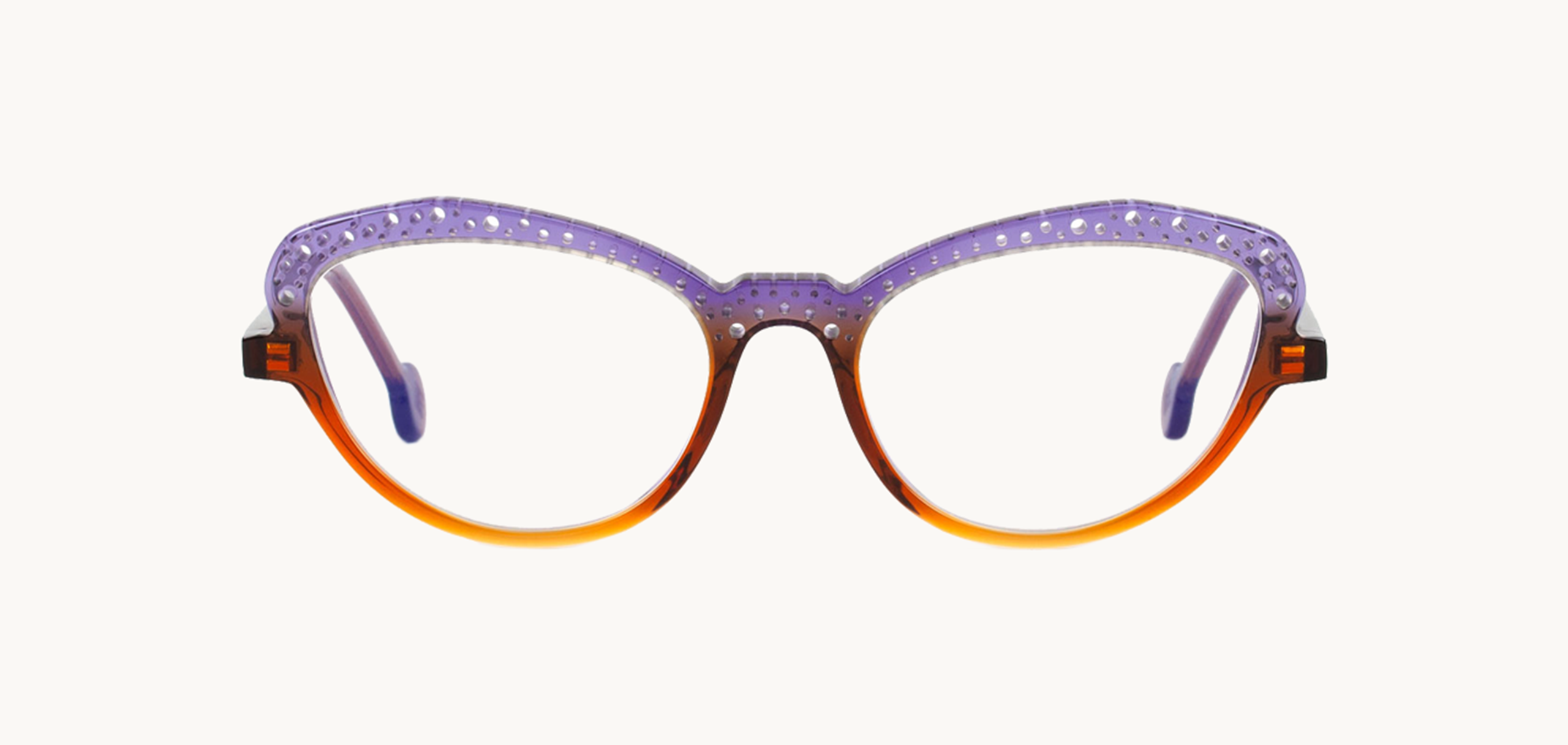 Lunettes de vue Kleio - , l.a. Eyeworks, Papillon , de couleur Violet Marron.