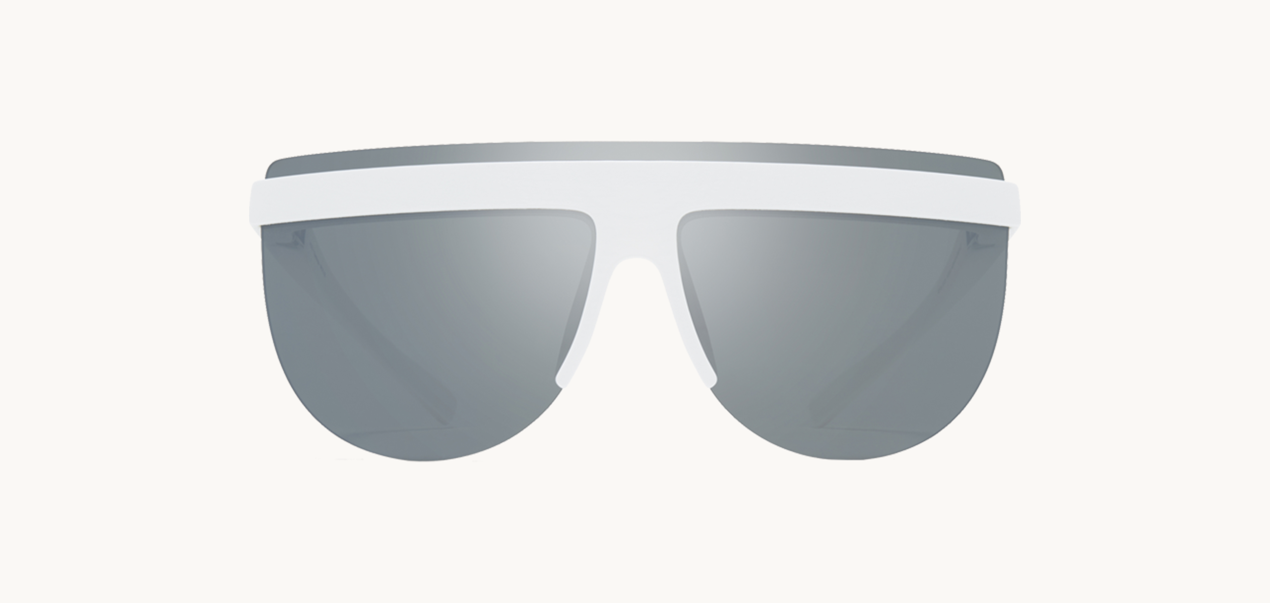 Lunettes de soleil MMCIRCLE001 - , Mykita, Ronde , de couleur Blanc .