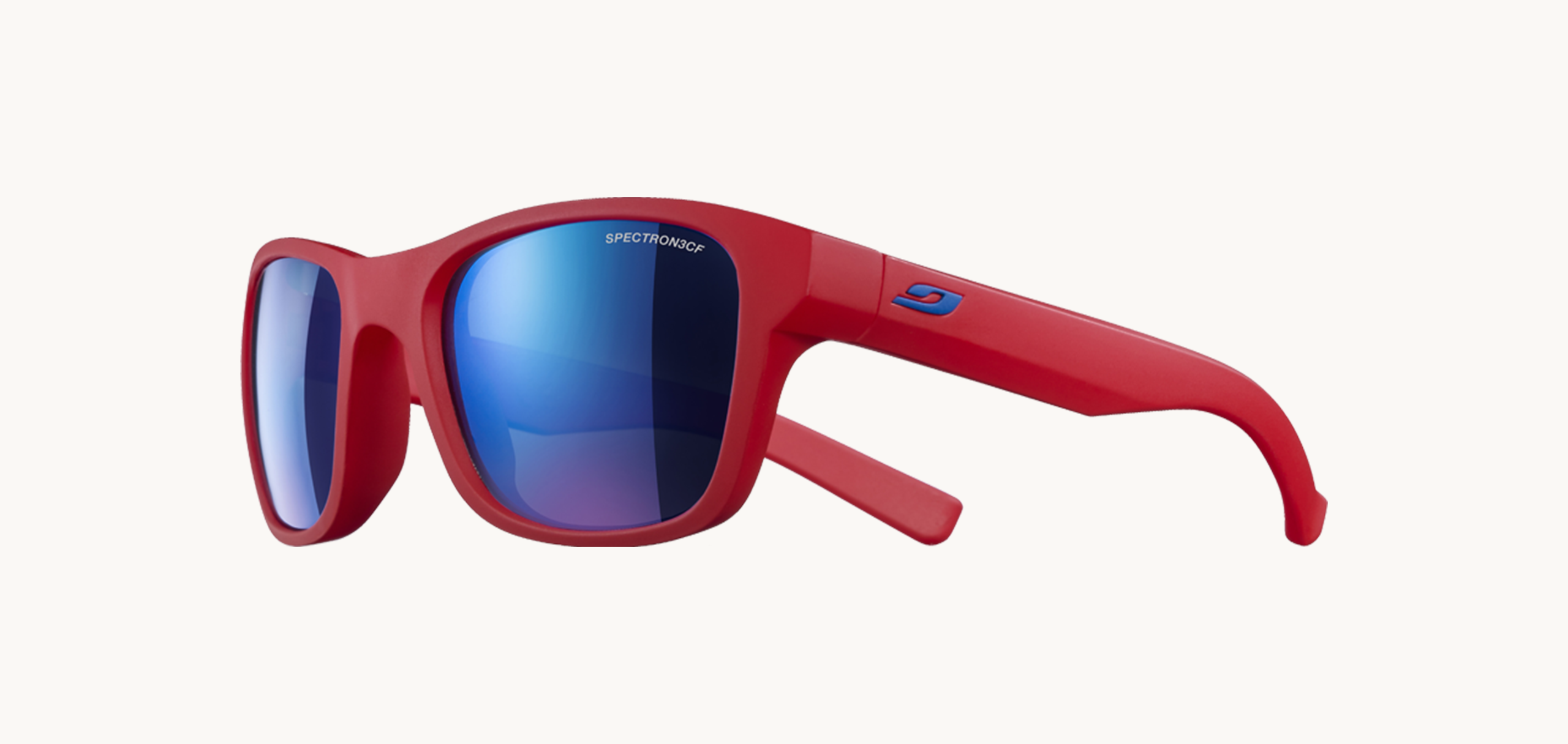 Lunettes de soleil Reach - , Julbo, Rectangle Carrée, de couleur Rouge Bleu.