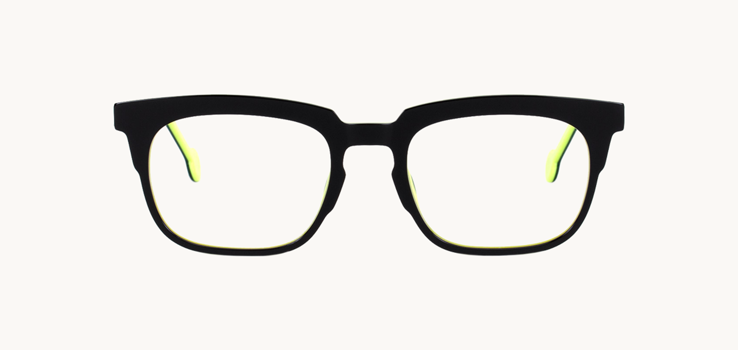 Lunettes de vue Meltdown - , l.a. Eyeworks, Rectangle , de couleur Noir Jaune.