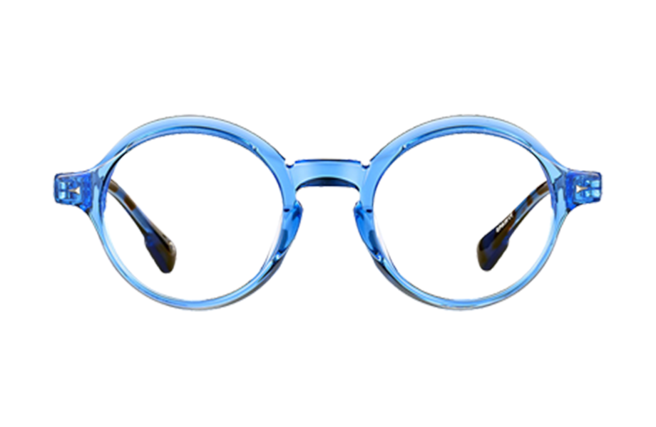 Lunettes de vue AOYAMA - , Etnia Barcelona, Ronde , de couleur Bleu Transparent.