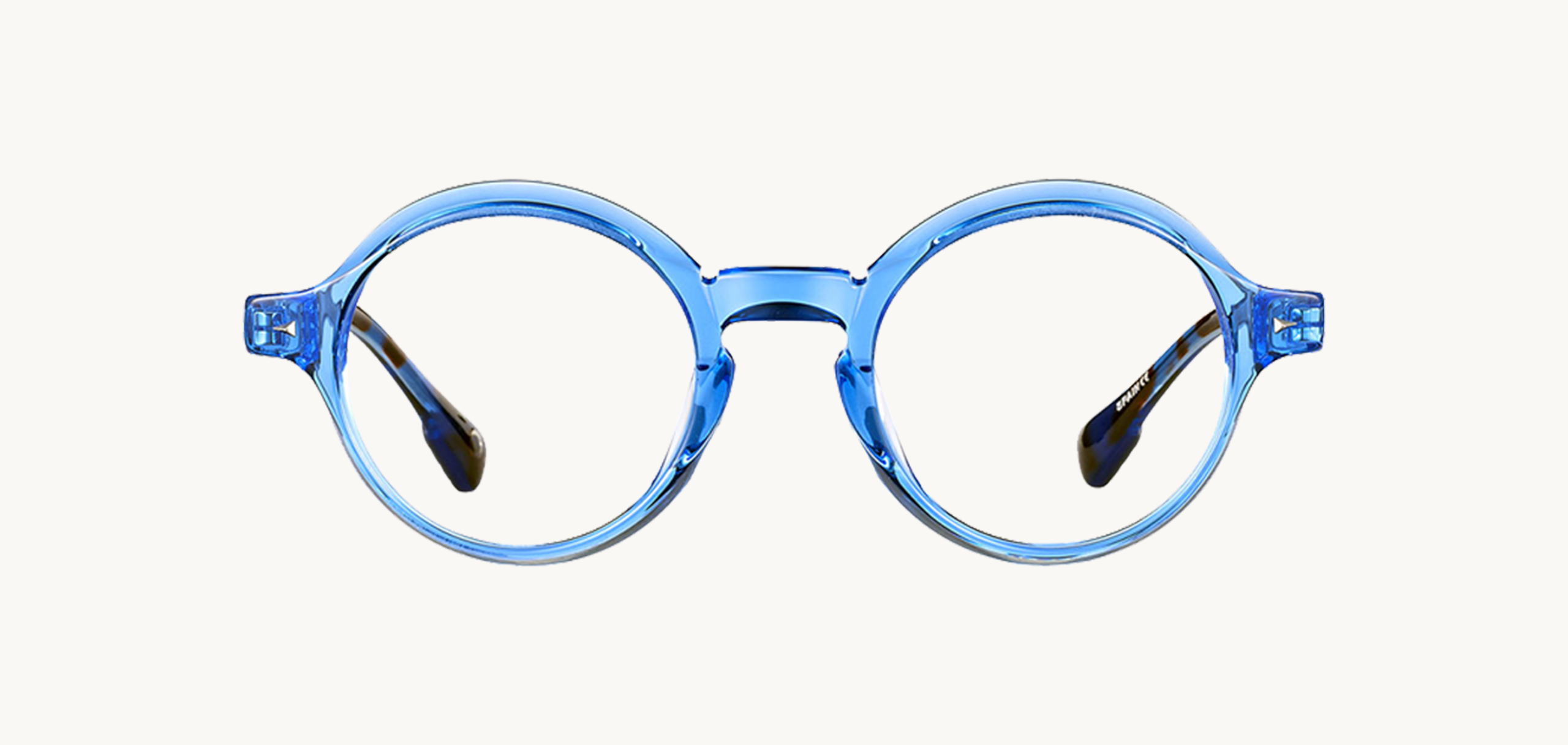 Lunettes de vue AOYAMA - , Etnia Barcelona, Ronde , de couleur Bleu Transparent.