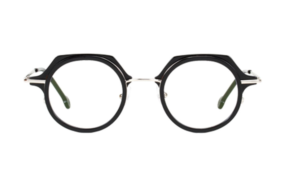 Lunettes de vue Niven - , l.a. Eyeworks, Ronde , de couleur Noir Argentée.