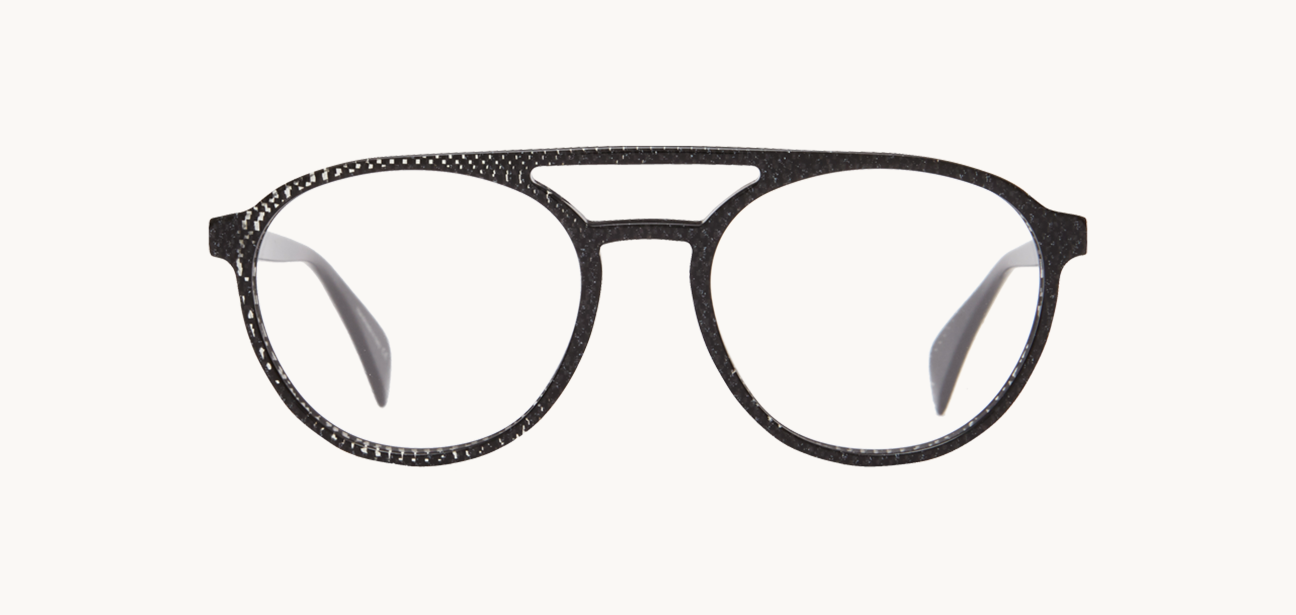 Lunettes de vue Moko - , Claire Goldsmith, Ronde Pantos, de couleur Noir Transparent.