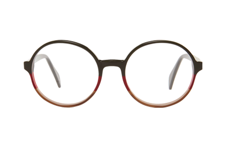 Lunettes de vue Montebello - , Claire Goldsmith, Ronde , de couleur Rouge Noir.