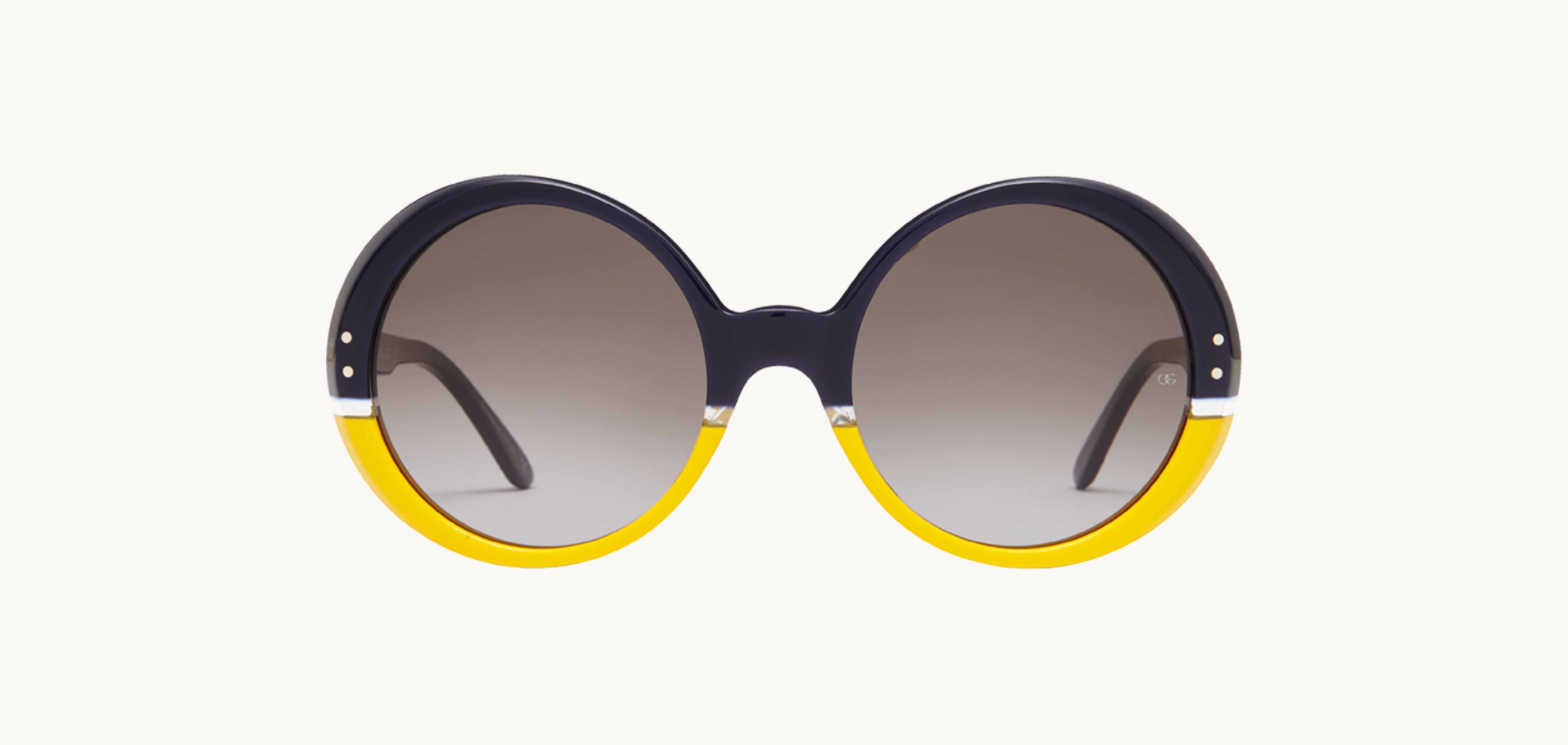 Lunettes de soleil Oops - , Oliver Goldsmith, Ronde , de couleur Transparent Bleu.