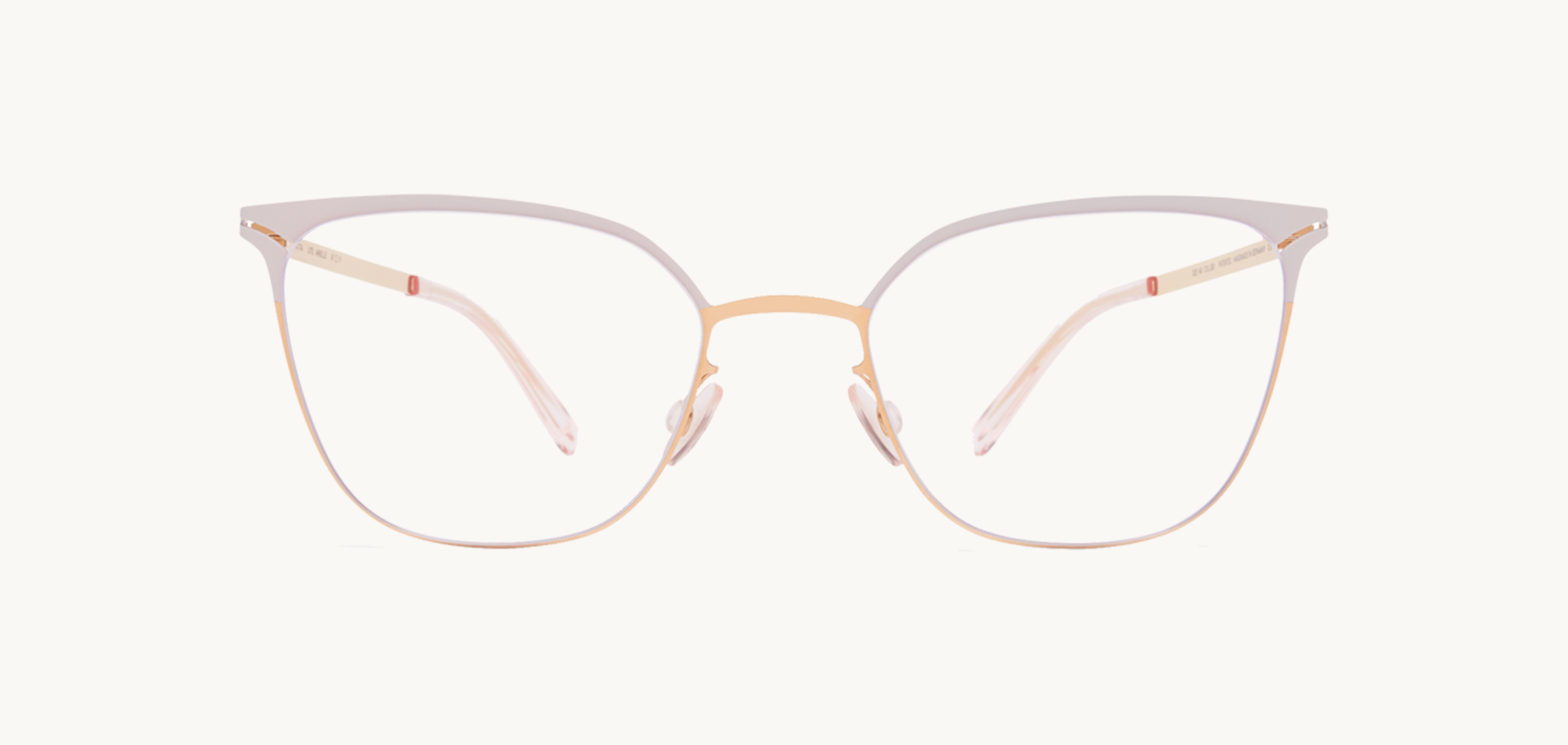 Lunettes de vue Arielle - , Mykita, Papillon , de couleur Blanc Dorée.