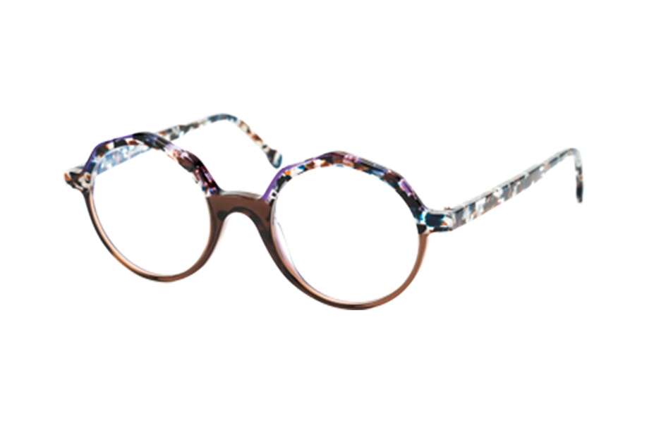 Lunettes de vue Girasole - , RES/REI, Ronde Hexagonale, de couleur Transparent Marron.