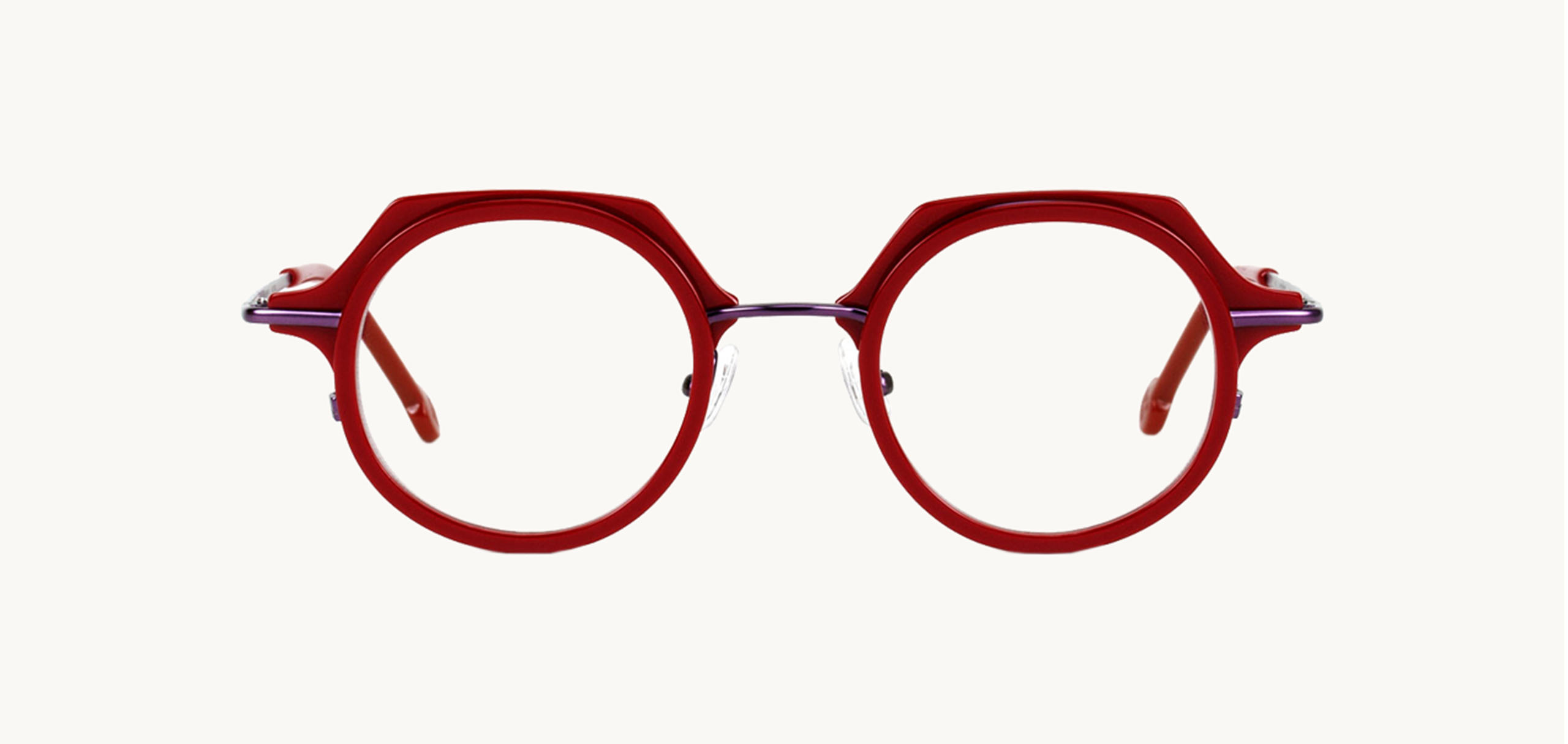 Lunettes de vue Niven - , l.a. Eyeworks, Ronde , de couleur Rouge Violet.