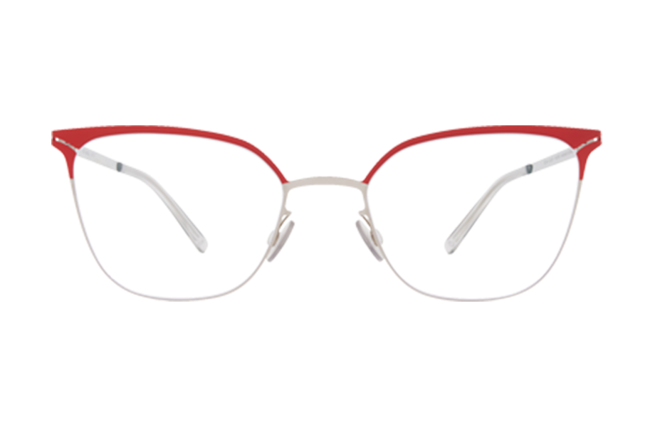 Lunettes de vue Arielle - , Mykita, Papillon , de couleur Rouge Argentée.