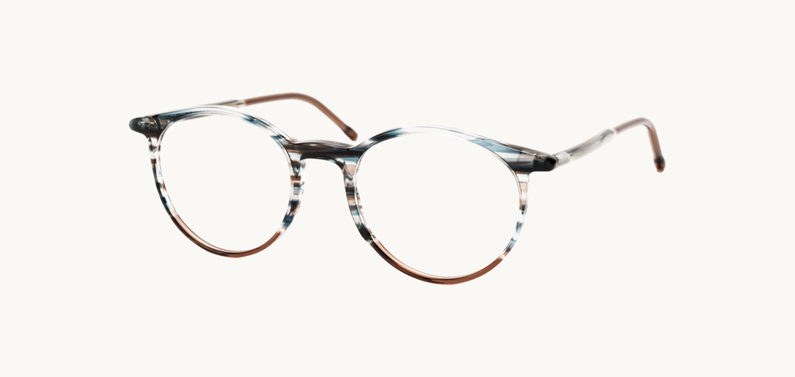 Lunettes de vue Long Island - , RES/REI, Ovale , de couleur Marron Bleu.