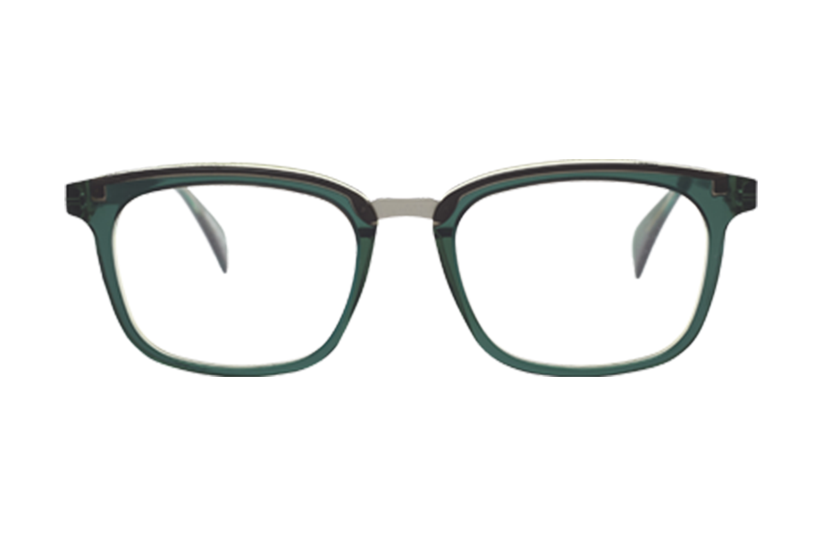 Lunettes de vue Porter - , Claire Goldsmith, Rectangle , de couleur Vert Gris.