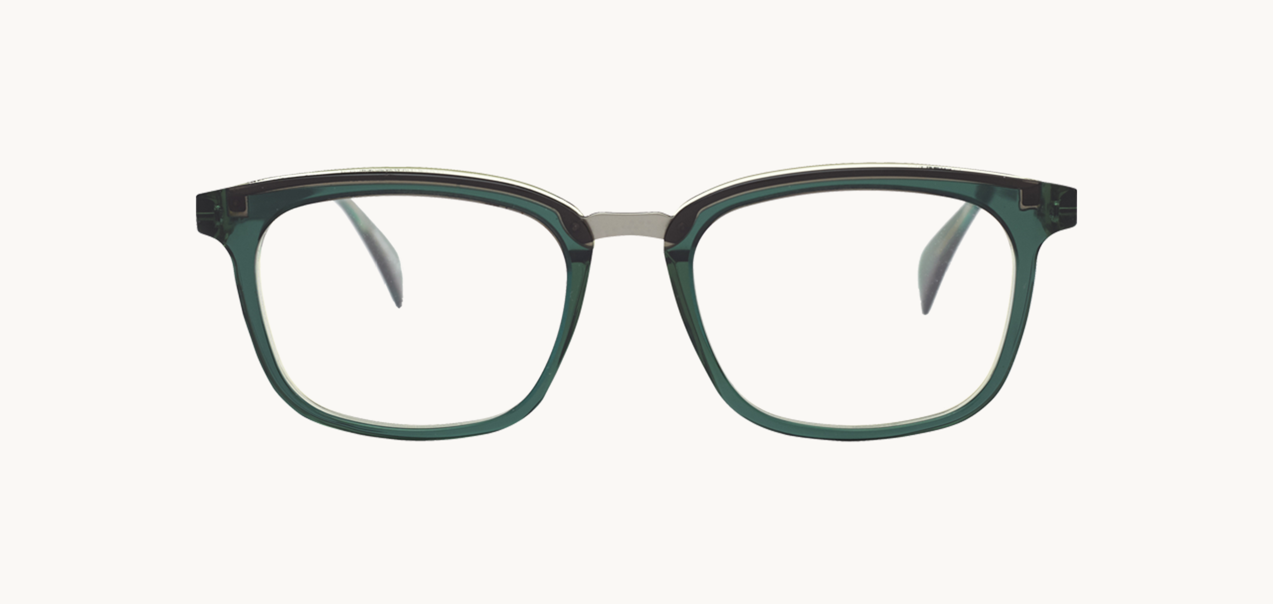 Lunettes de vue Porter - , Claire Goldsmith, Rectangle , de couleur Vert Gris.