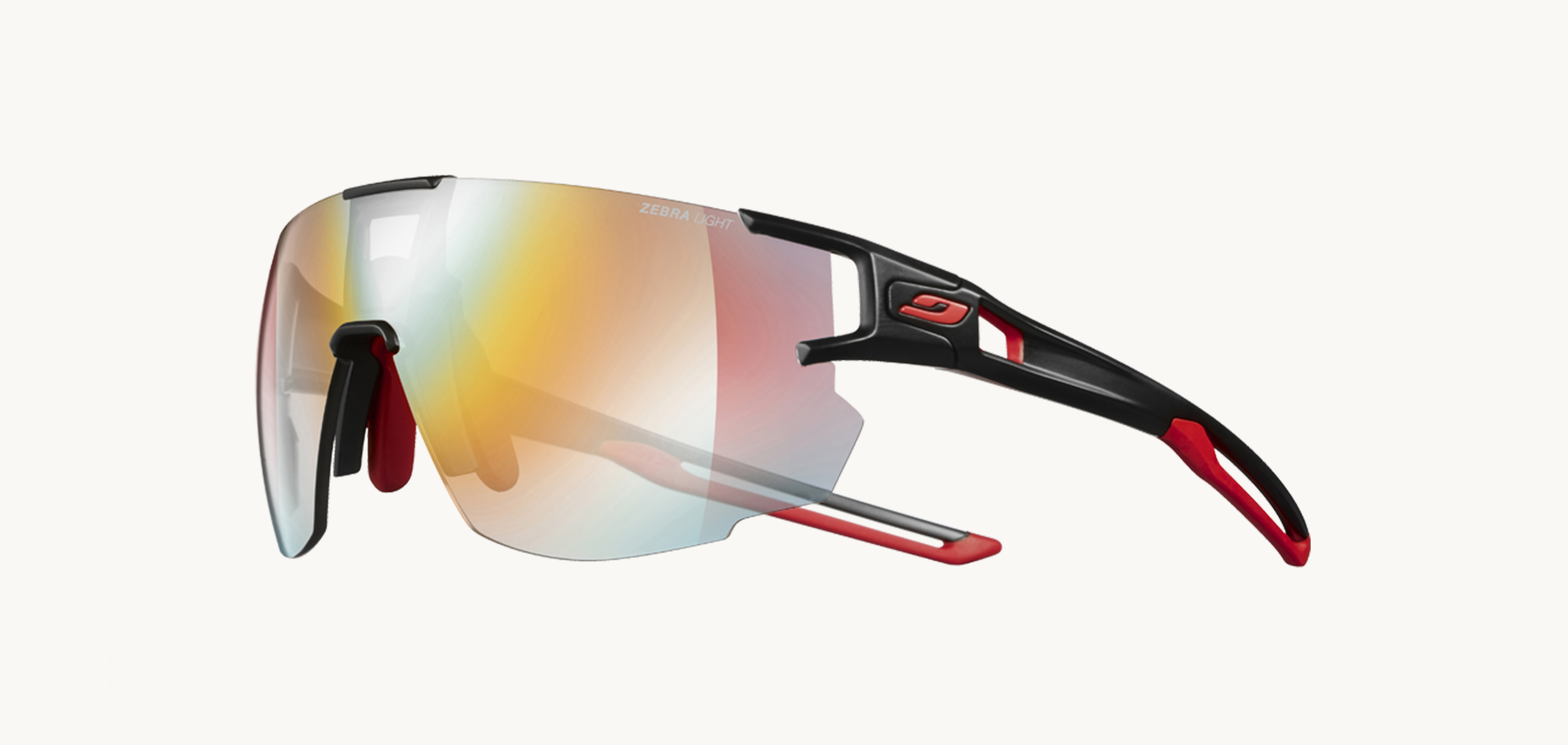 Lunettes de soleil Aerospeed - , Julbo, Rectangle Pilote, de couleur Orange Rouge.