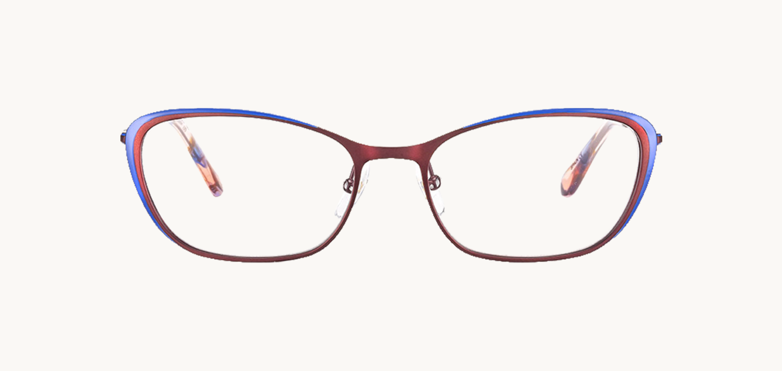 Lunettes de vue AREZZO - , Etnia Barcelona, Ovale Papillon, de couleur Rouge Bleu.