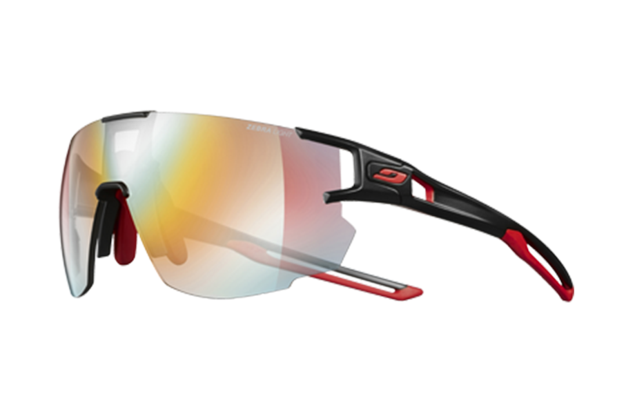 Lunettes de soleil Aerospeed - , Julbo, Rectangle Pilote, de couleur Orange Rouge.