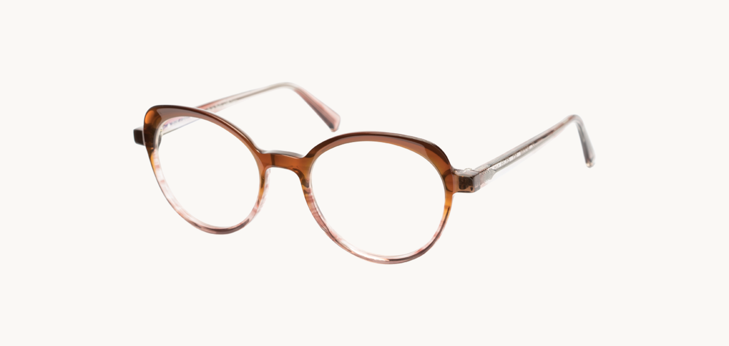 Lunettes de vue Rodin - , RES/REI, Papillon , de couleur Transparent Marron.