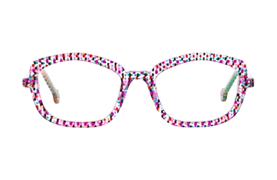 Lunettes de vue Pancha - , l.a. Eyeworks, Rectangle Papillon, de couleur Bleu Violet.