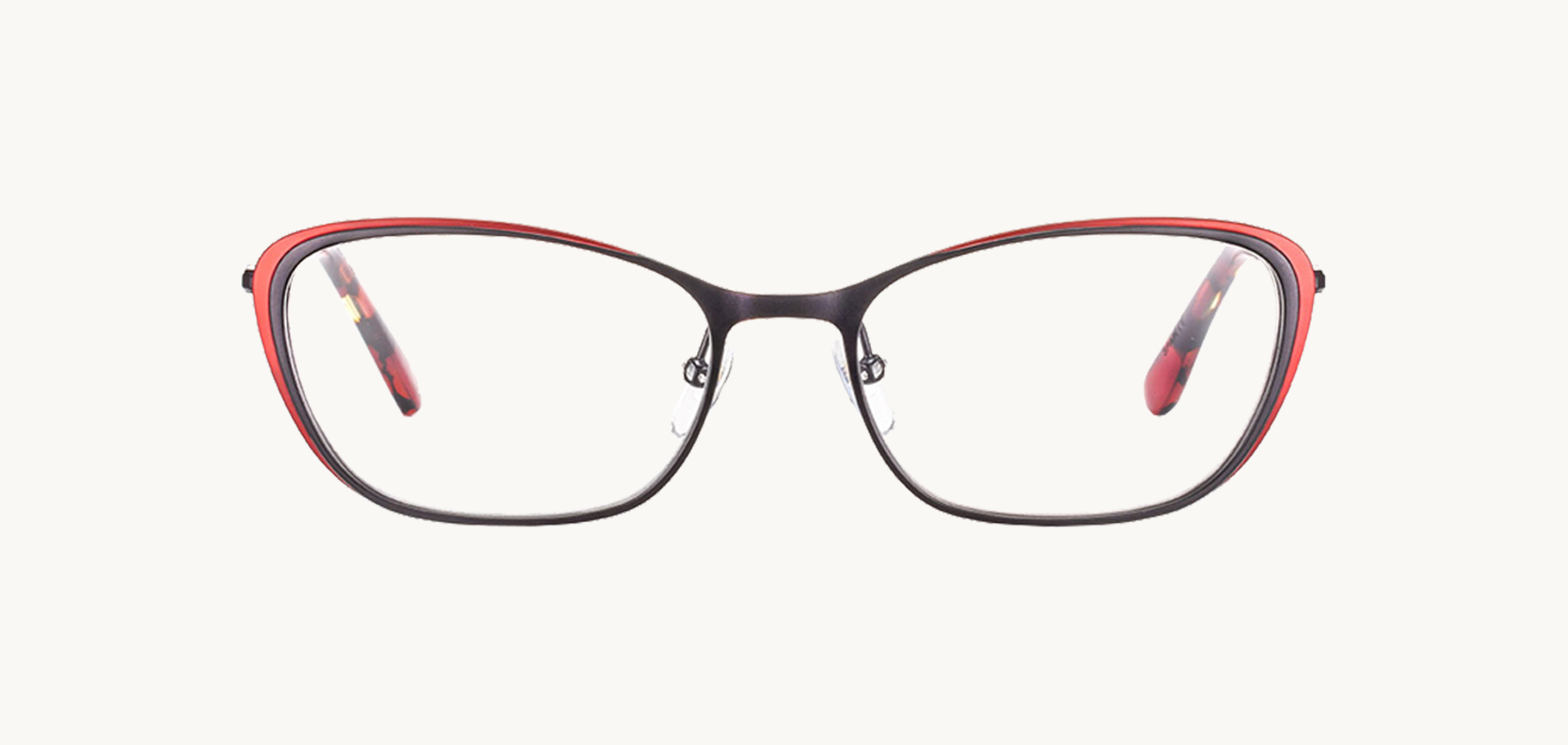 Lunettes de vue AREZZO - , Etnia Barcelona, Ovale Papillon, de couleur Rouge Noir.