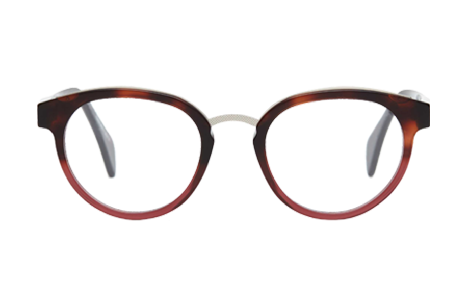 Lunettes de vue Rixon - , Claire Goldsmith, Ronde Papillon, de couleur Ecaille foncée Rouge.