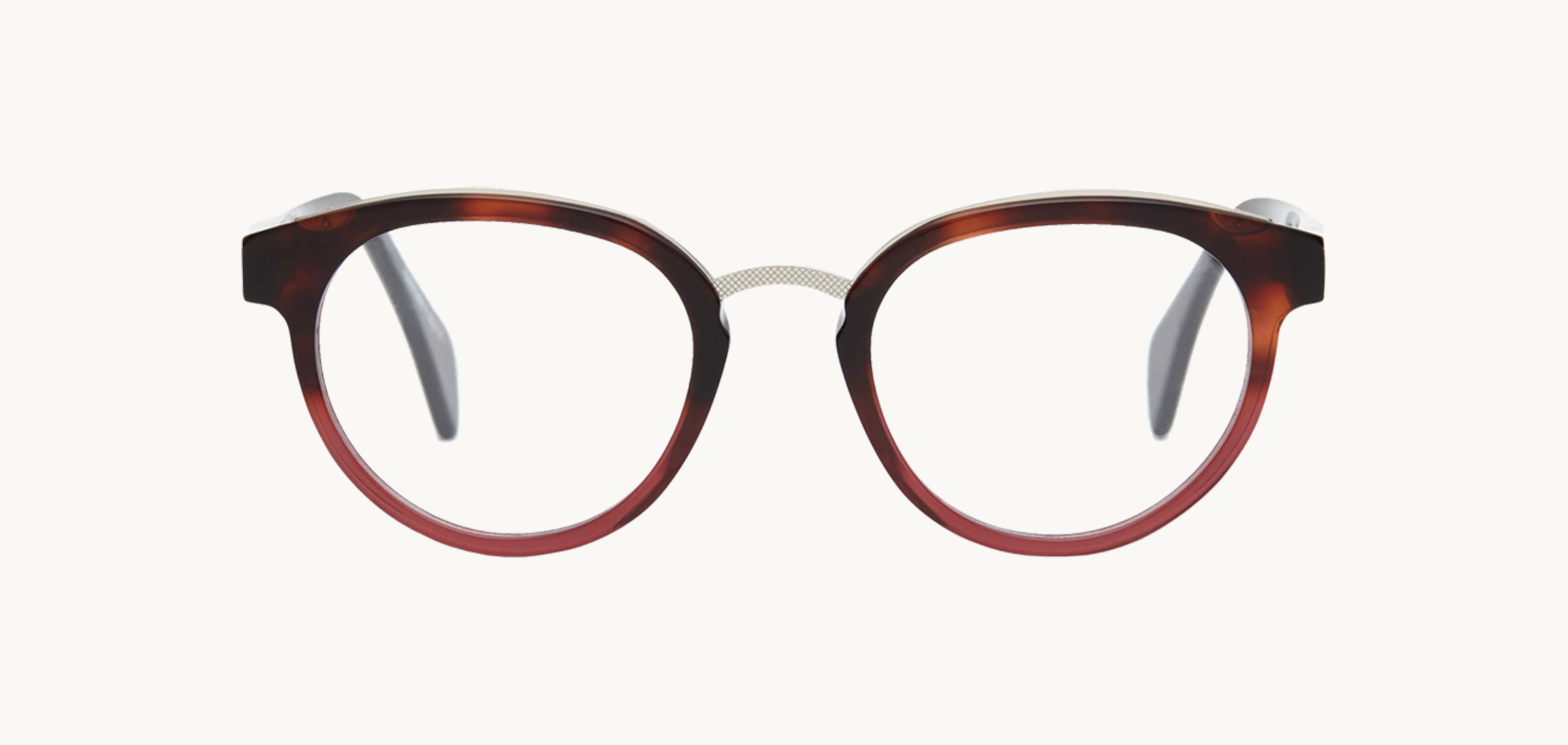 Lunettes de vue Rixon - , Claire Goldsmith, Ronde Papillon, de couleur Ecaille foncée Rouge.