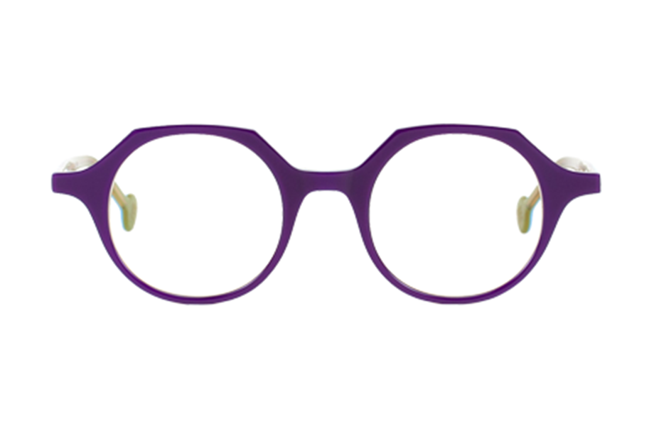 Lunettes de vue Quill - , l.a. Eyeworks, Ronde , de couleur Violet Bleu.