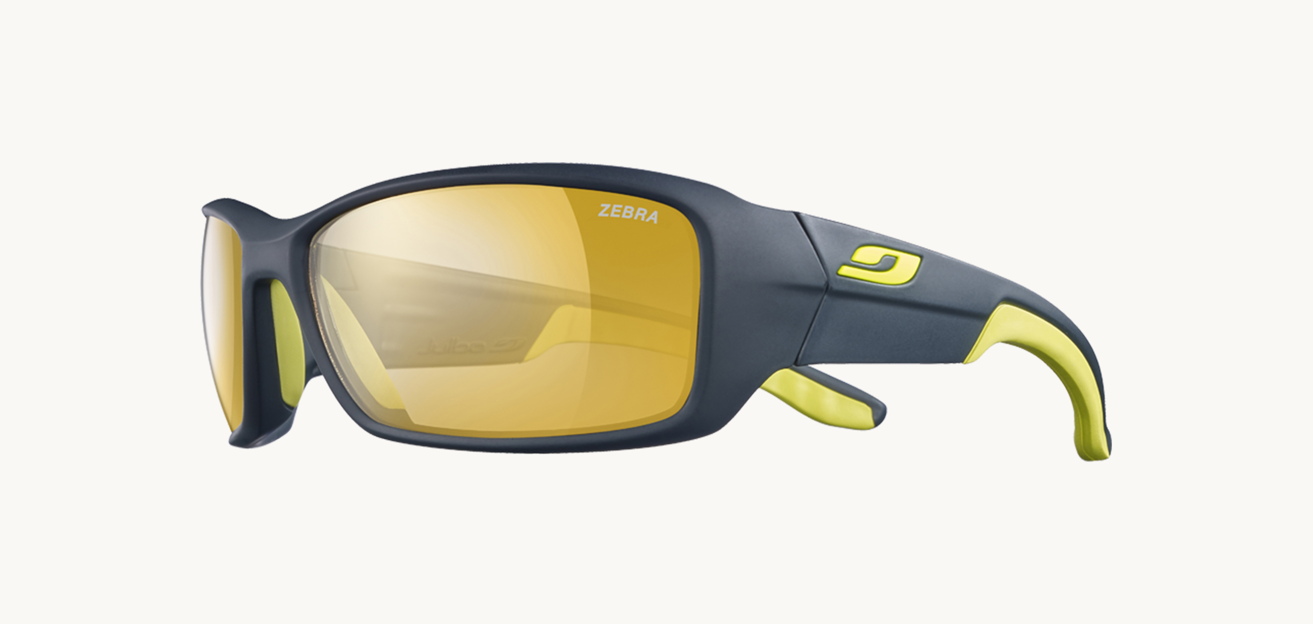 Lunettes de soleil Run - , Julbo, Rectangle , de couleur Orange Jaune.