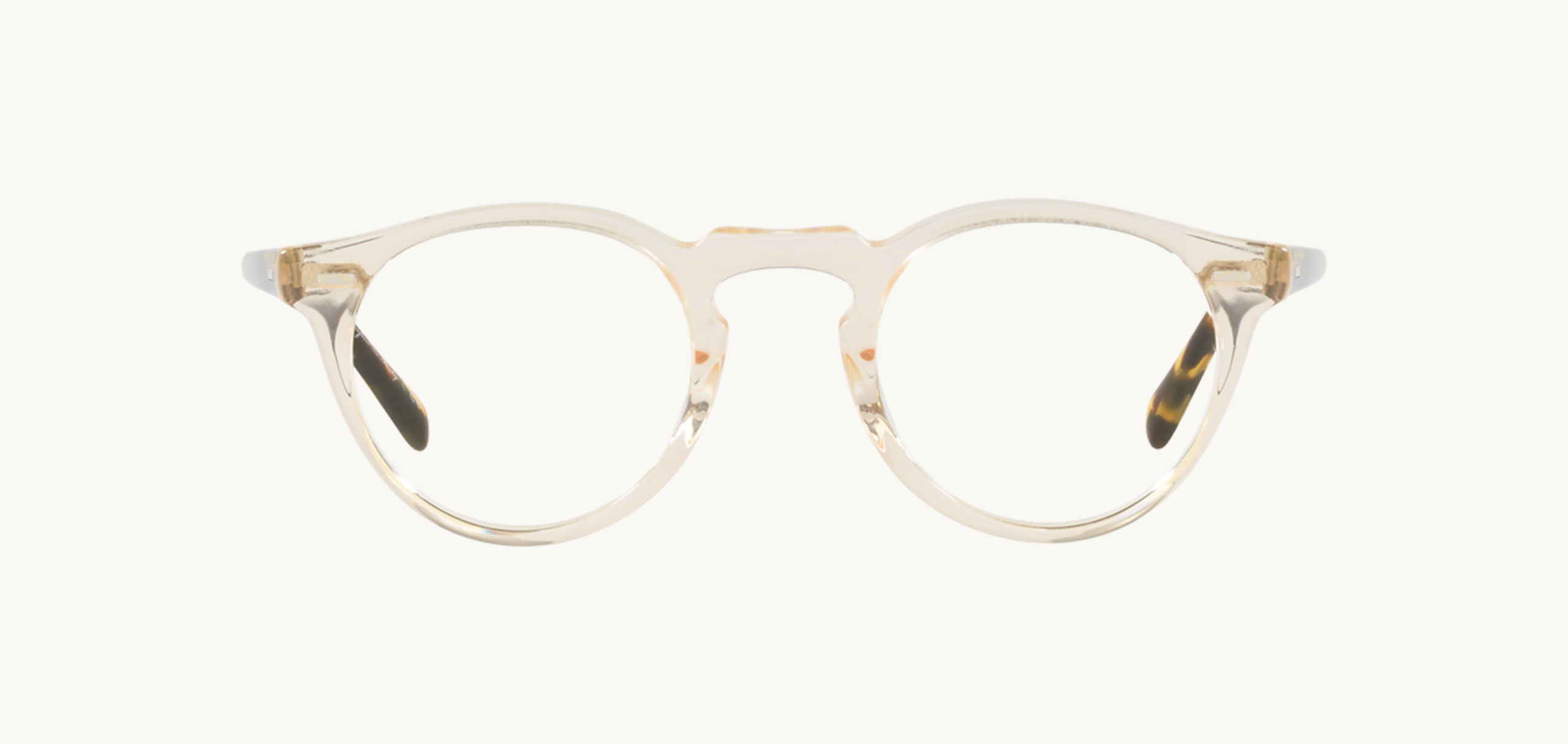 Lunettes de vue GREGORY PECK - , Oliver Peoples, Ronde , de couleur Transparent Ecaille foncée.