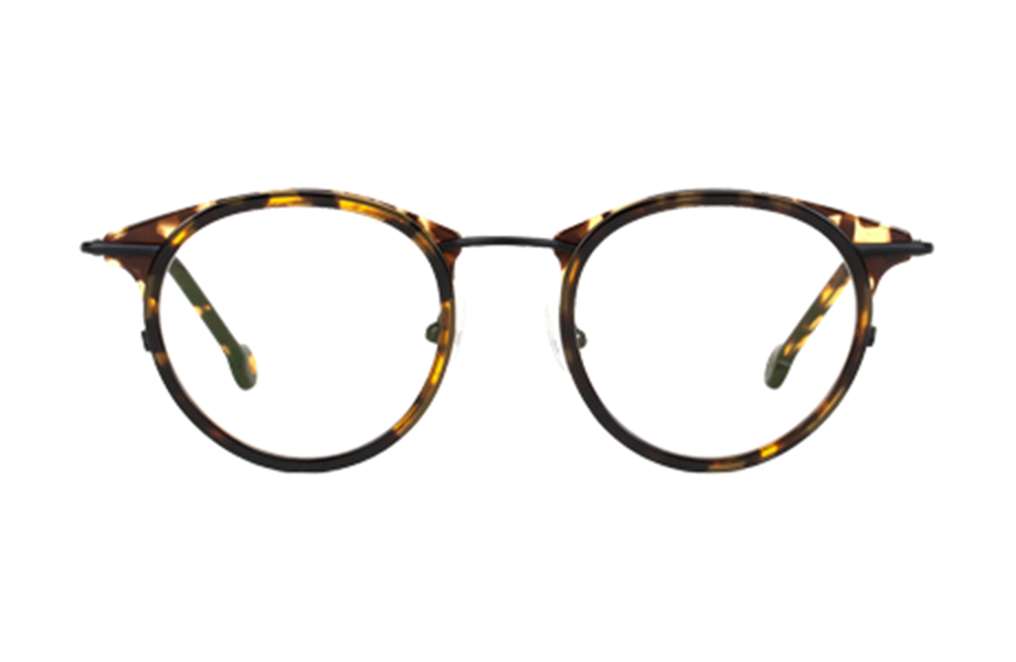 Lunettes de vue Watts - , l.a. Eyeworks, Ronde Pantos, de couleur Ecaille foncée Noir.