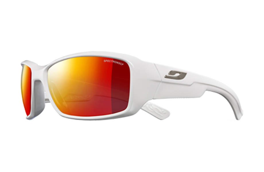 Lunettes de soleil Whoops - , Julbo, Rectangle , de couleur Orange Blanc.