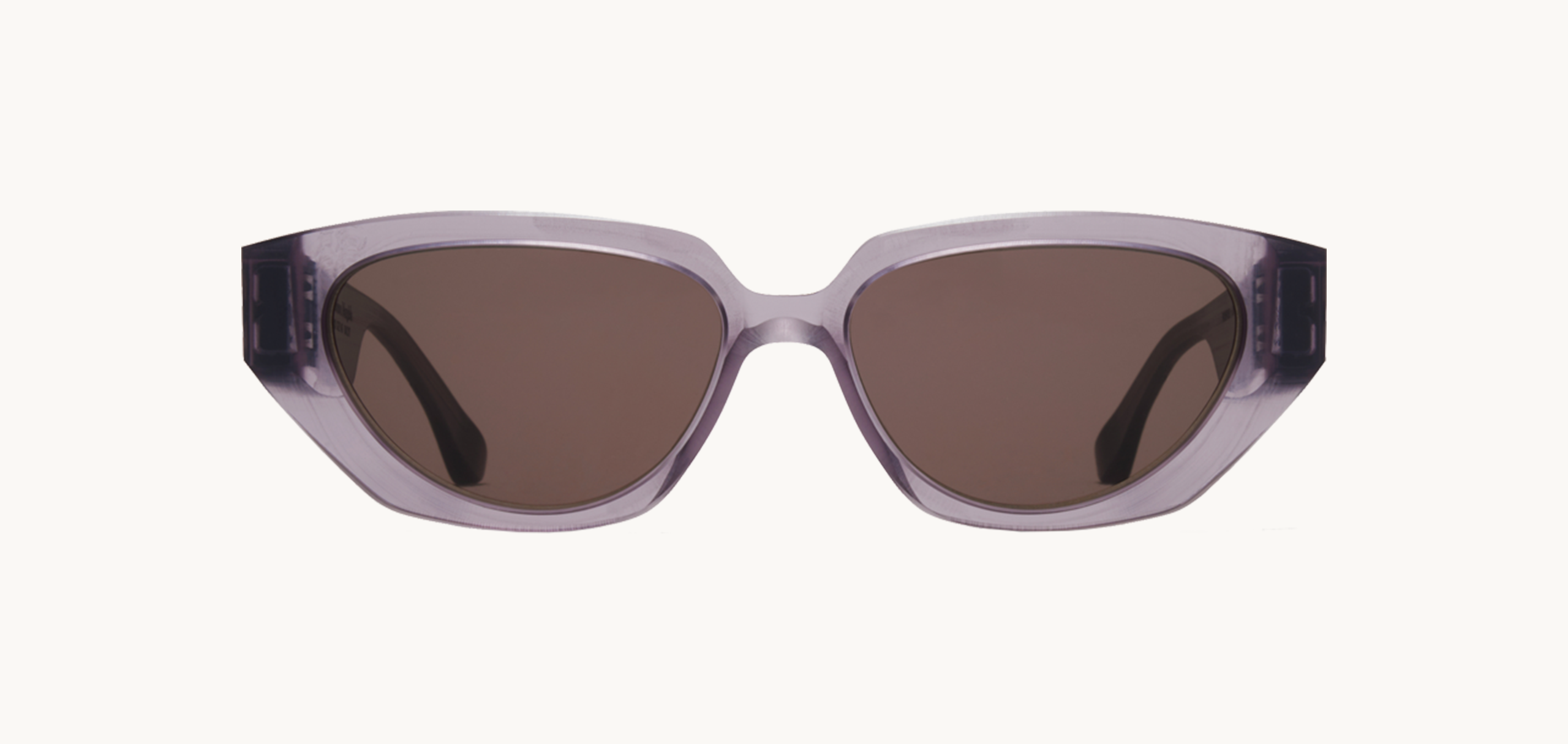 Lunettes de soleil MMRAW015 - , Mykita, Pantos Ovale, de couleur Transparent Violet.