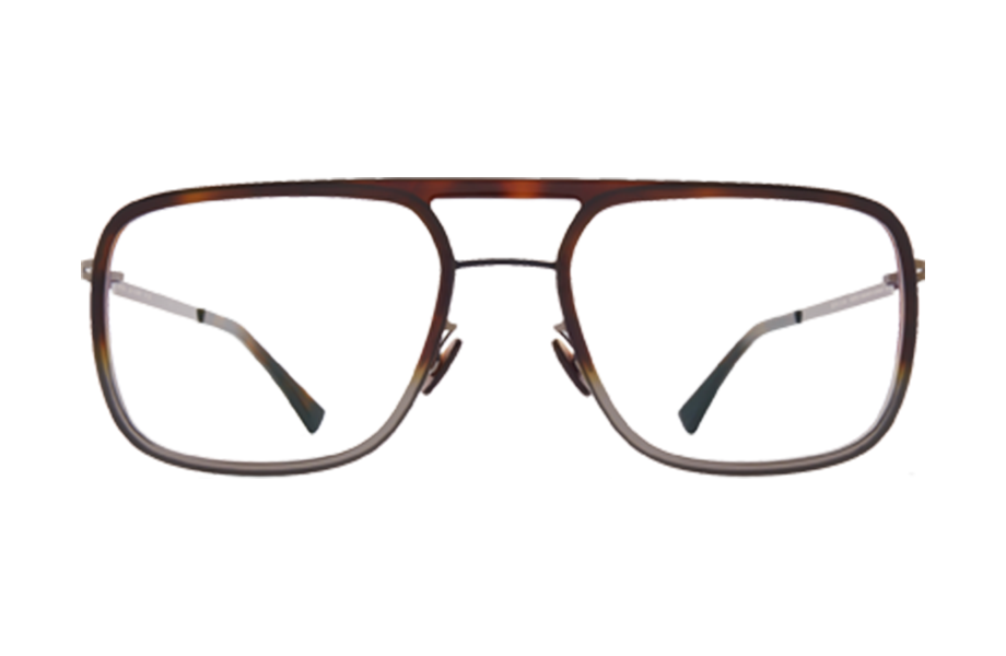 Lunettes de vue Elgard - , Mykita, Rectangle Pilote, de couleur Ecaille foncée Marron.