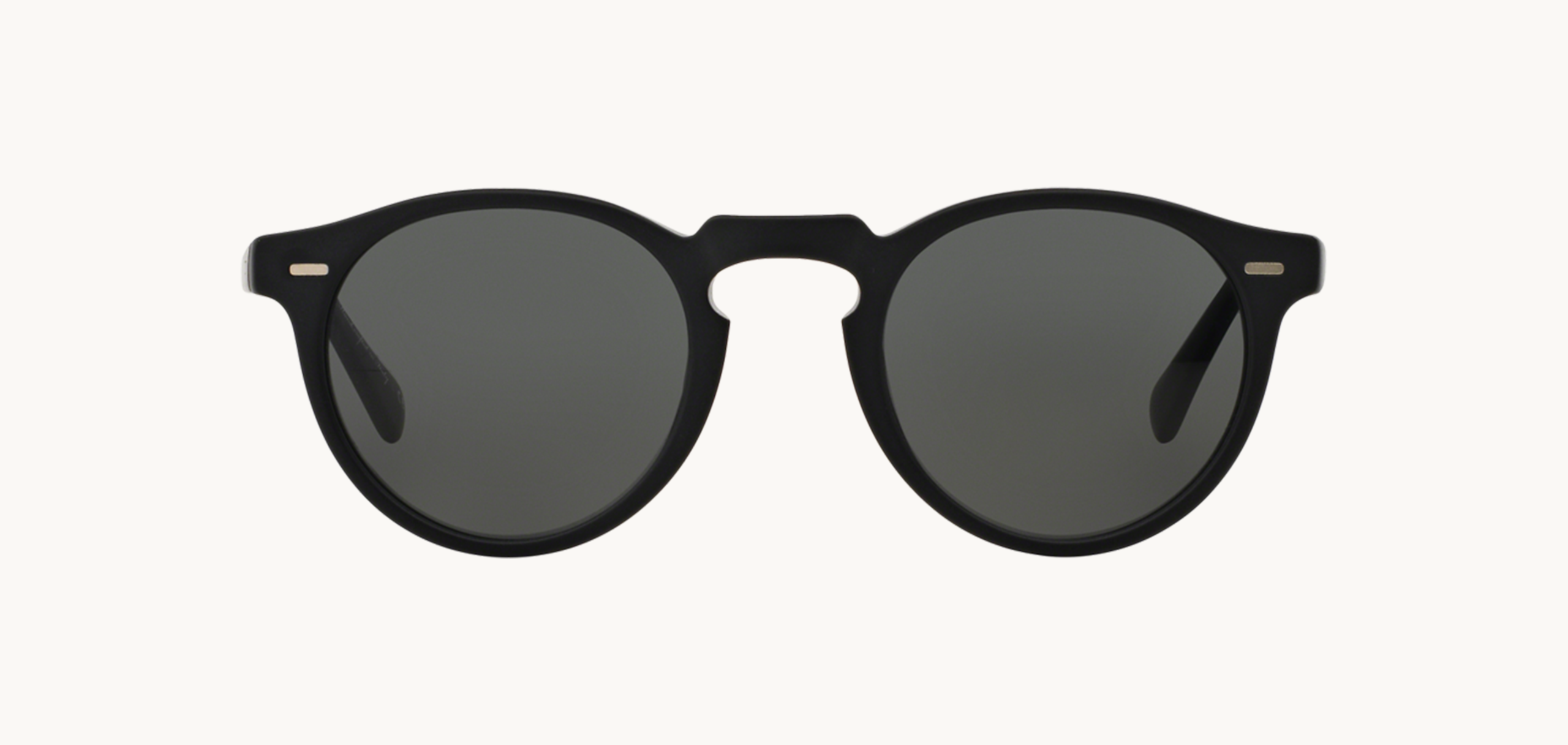 Lunettes de soleil GREGORY PECK SUN - , Oliver Peoples, Ronde , de couleur Noir .