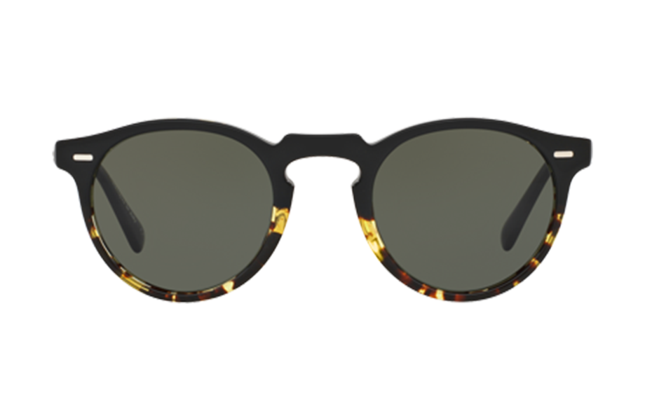 Lunettes de soleil GREGORY PECK SUN - , Oliver Peoples, Ronde , de couleur Noir Ecaille foncée.