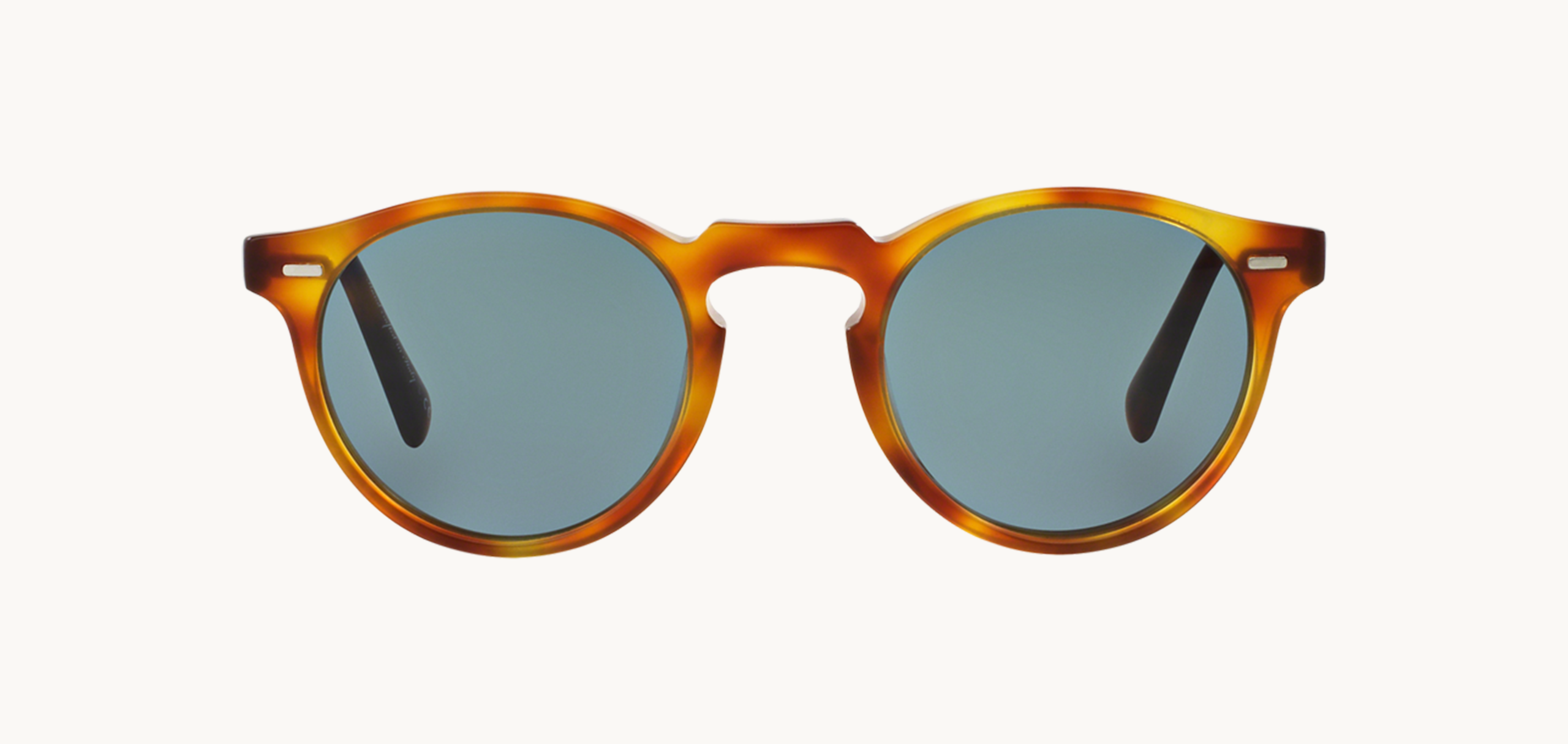 Lunettes de soleil GREGORY PECK SUN - , Oliver Peoples, Ronde , de couleur Ecaille claire .