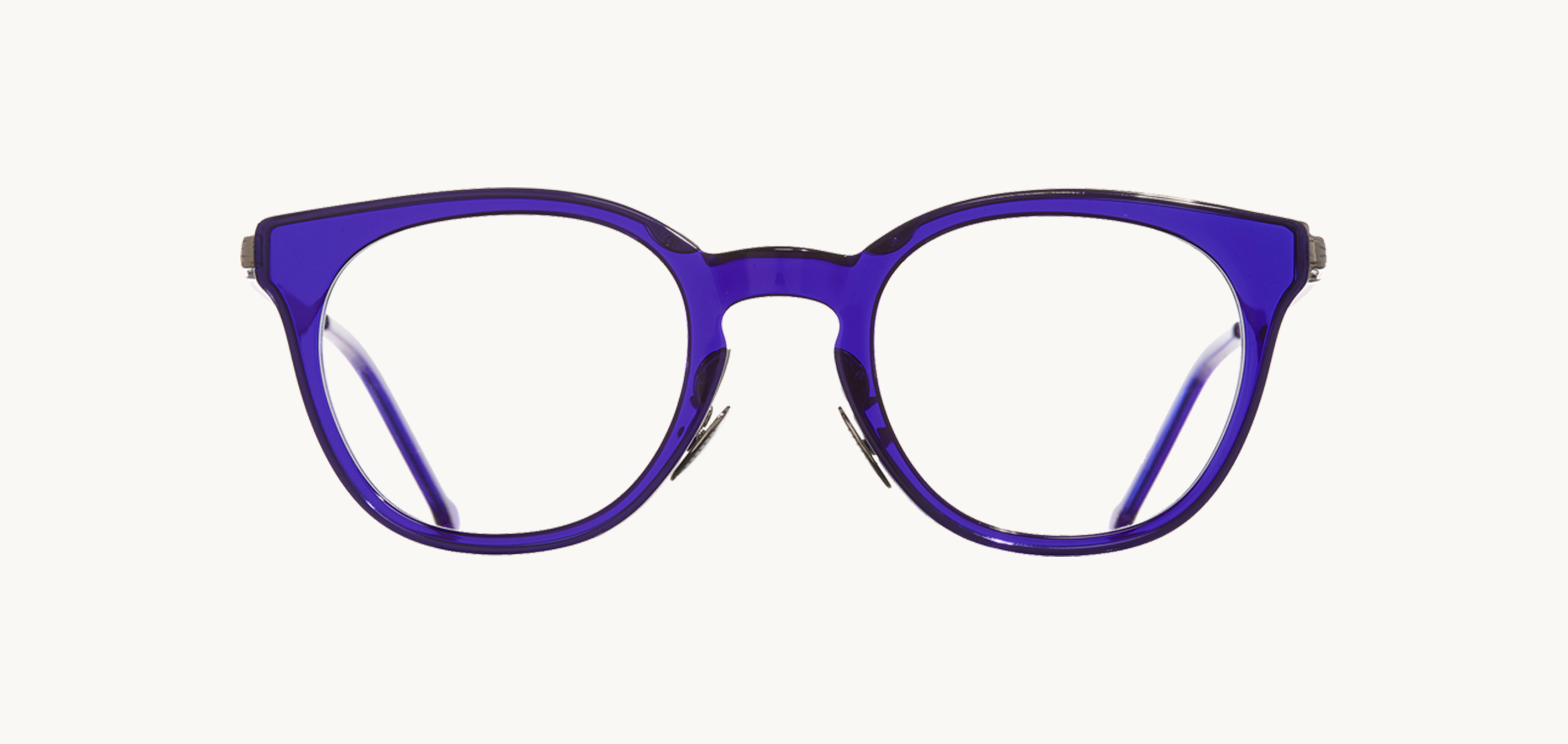 Lunettes de vue 1275 - , Cutler&Gross, Ronde Papillon, de couleur Bleu .