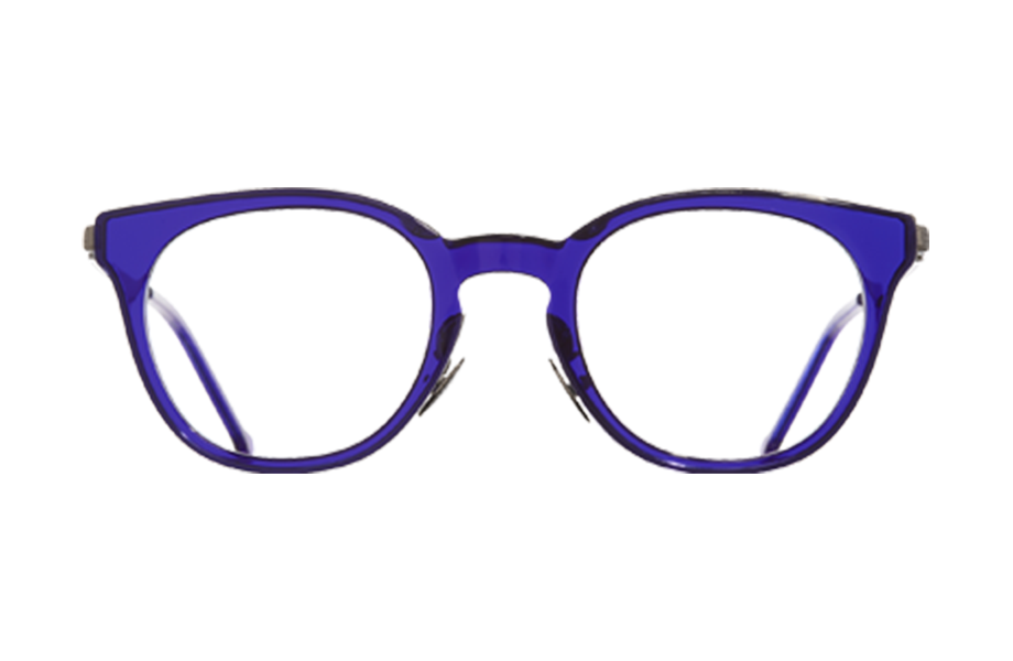 Lunettes de vue 1275 - , Cutler&Gross, Ronde Papillon, de couleur Bleu .