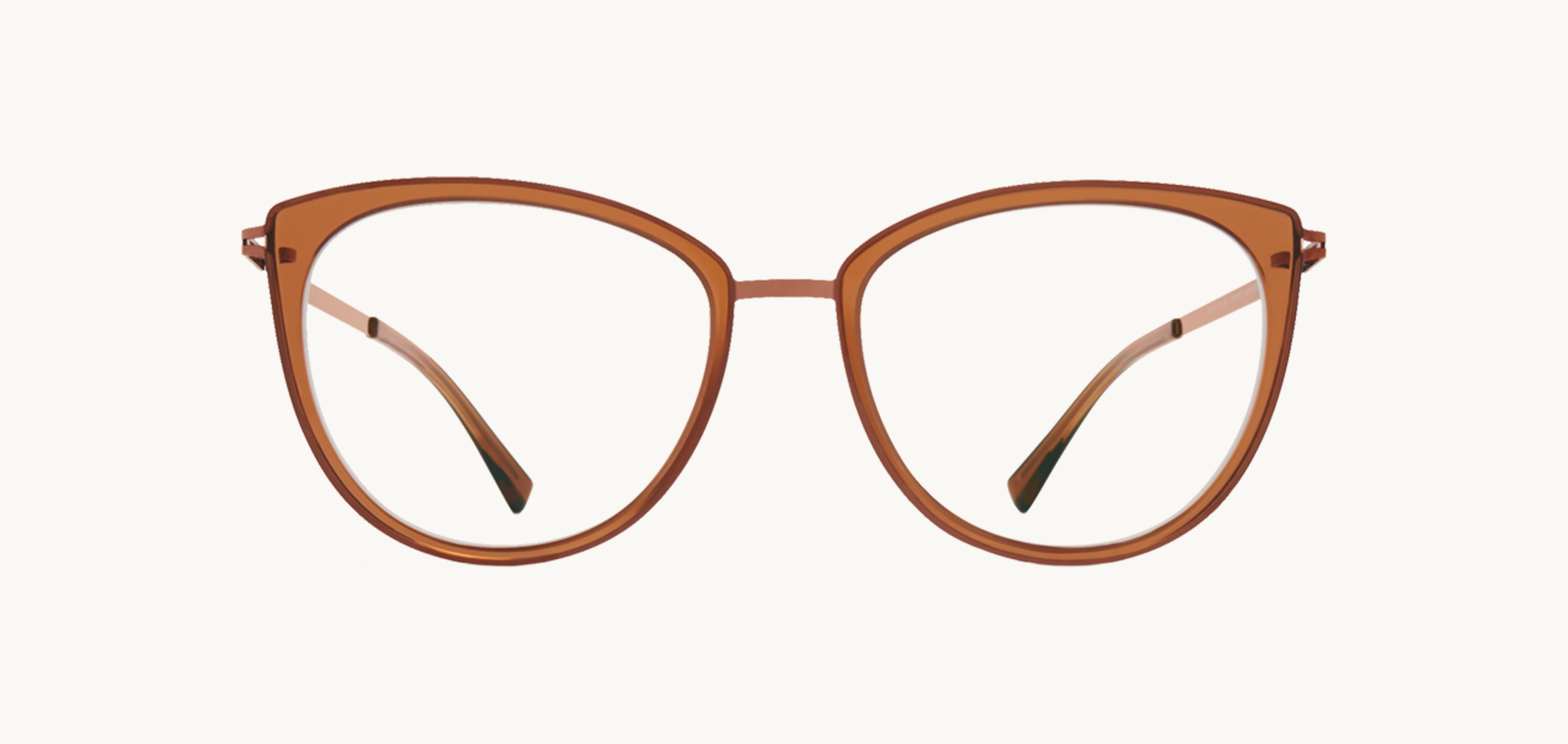 Lunettes de vue Gunda - , Mykita, Papillon Ronde, de couleur Cuivre Marron.