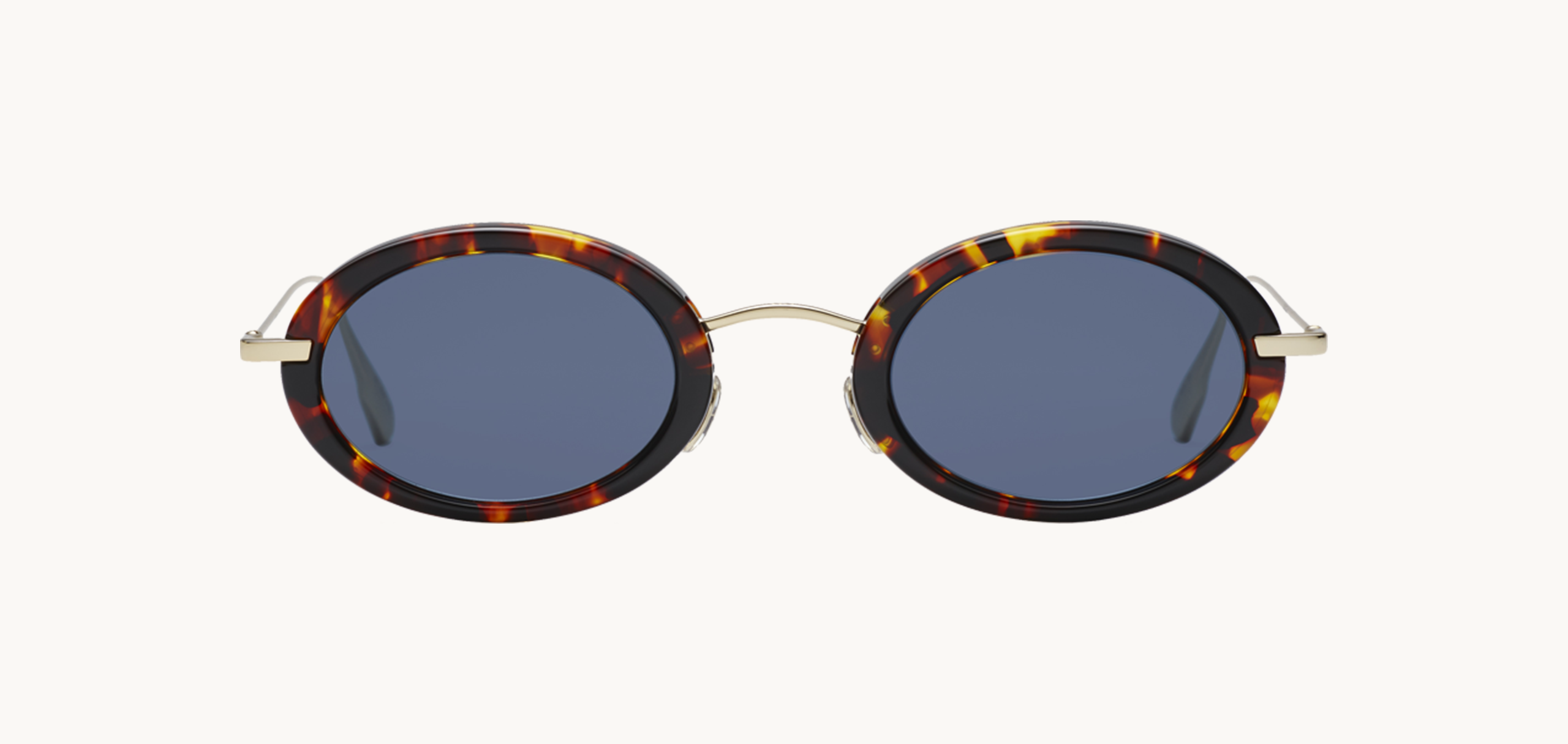 Lunettes de soleil Hypnotic2 - , Dior, Ovale , de couleur Ecaille foncée Argentée.