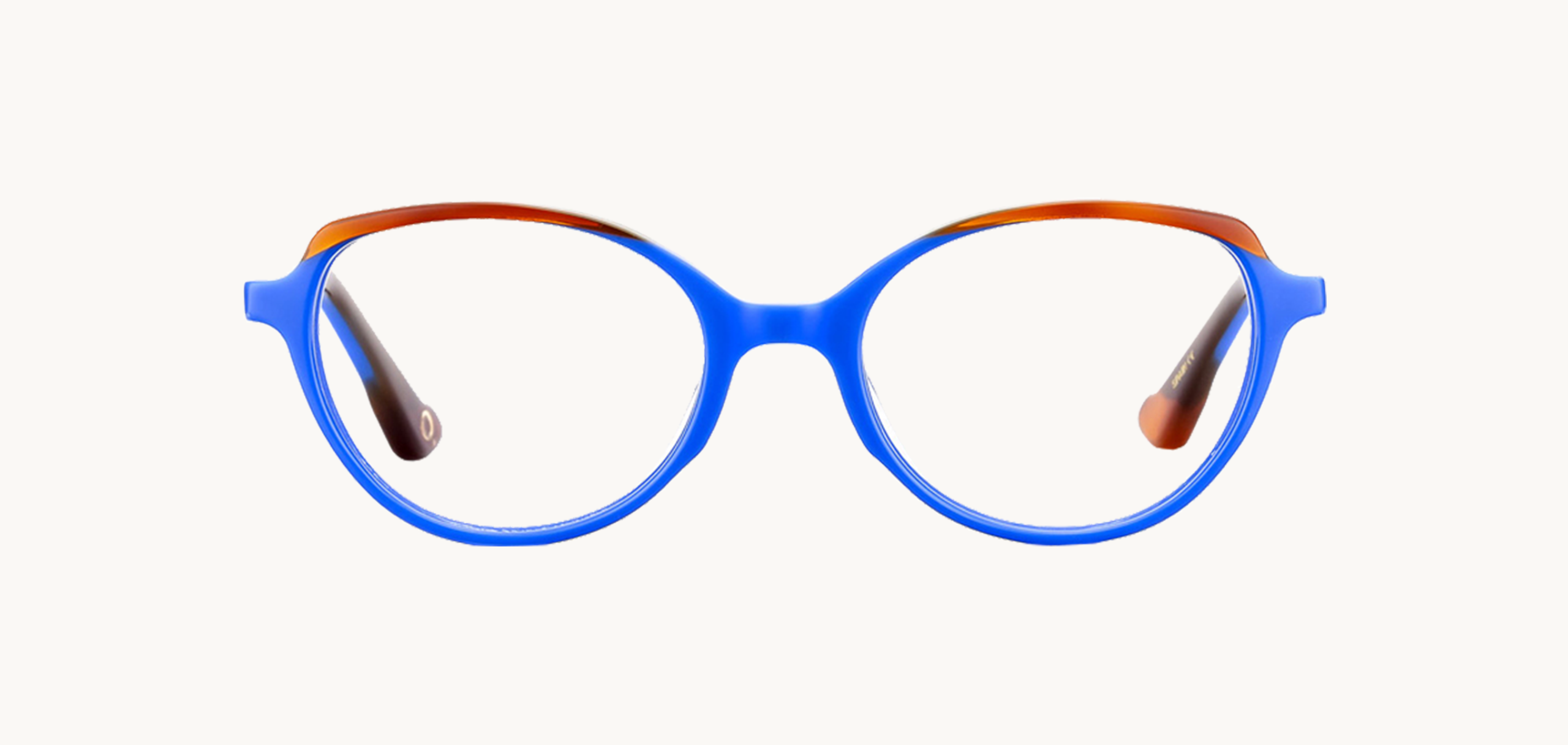 Lunettes de vue BELLEV - , Etnia Barcelona, Papillon Ovale, de couleur Ecaille claire Bleu.