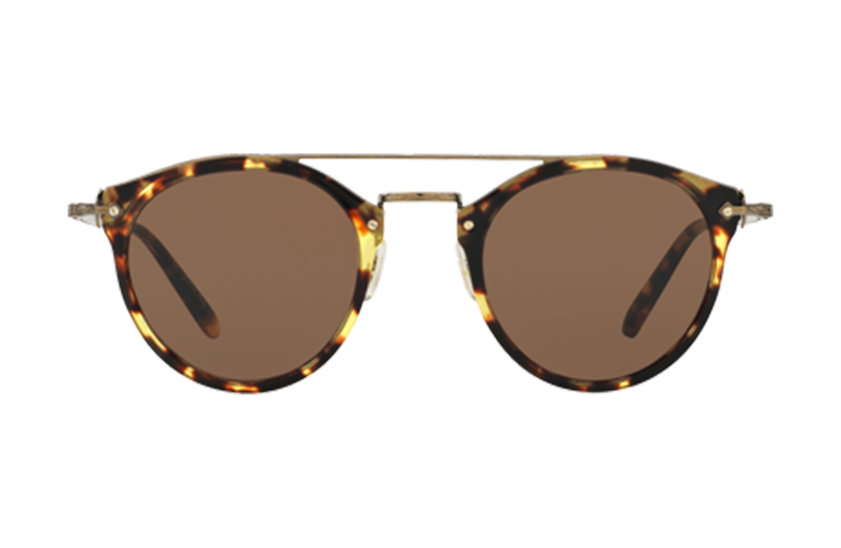 Lunettes de soleil REMICK - , Oliver Peoples, Ronde , de couleur Dorée Ecaille foncée.