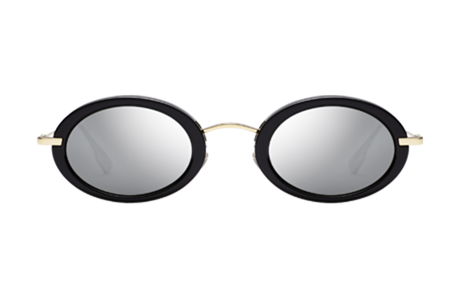 Lunettes de soleil Hypnotic2 - , Dior, Ovale , de couleur Noir Argentée.