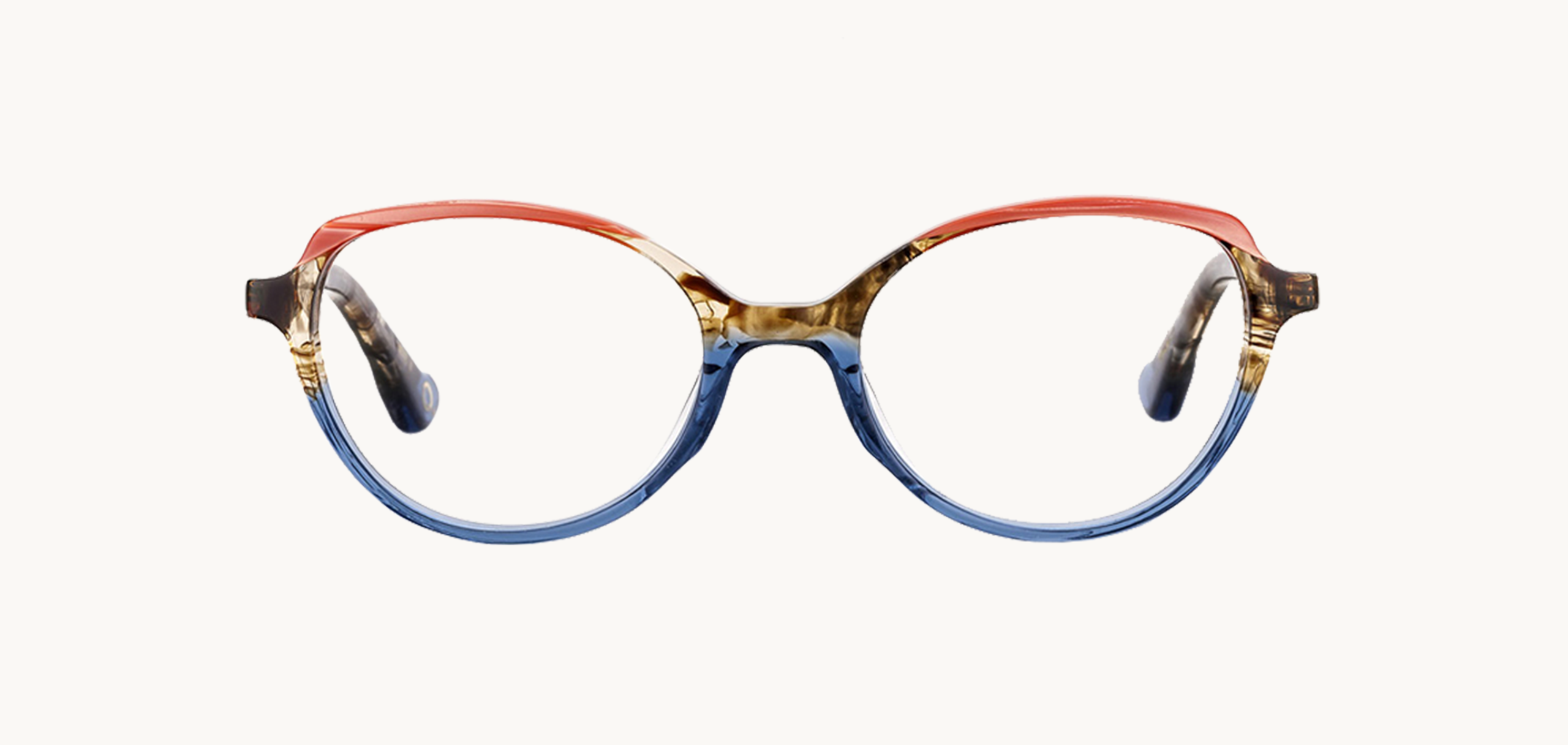 Lunettes de vue BELLEV - , Etnia Barcelona, Papillon Ovale, de couleur Rouge Bleu.