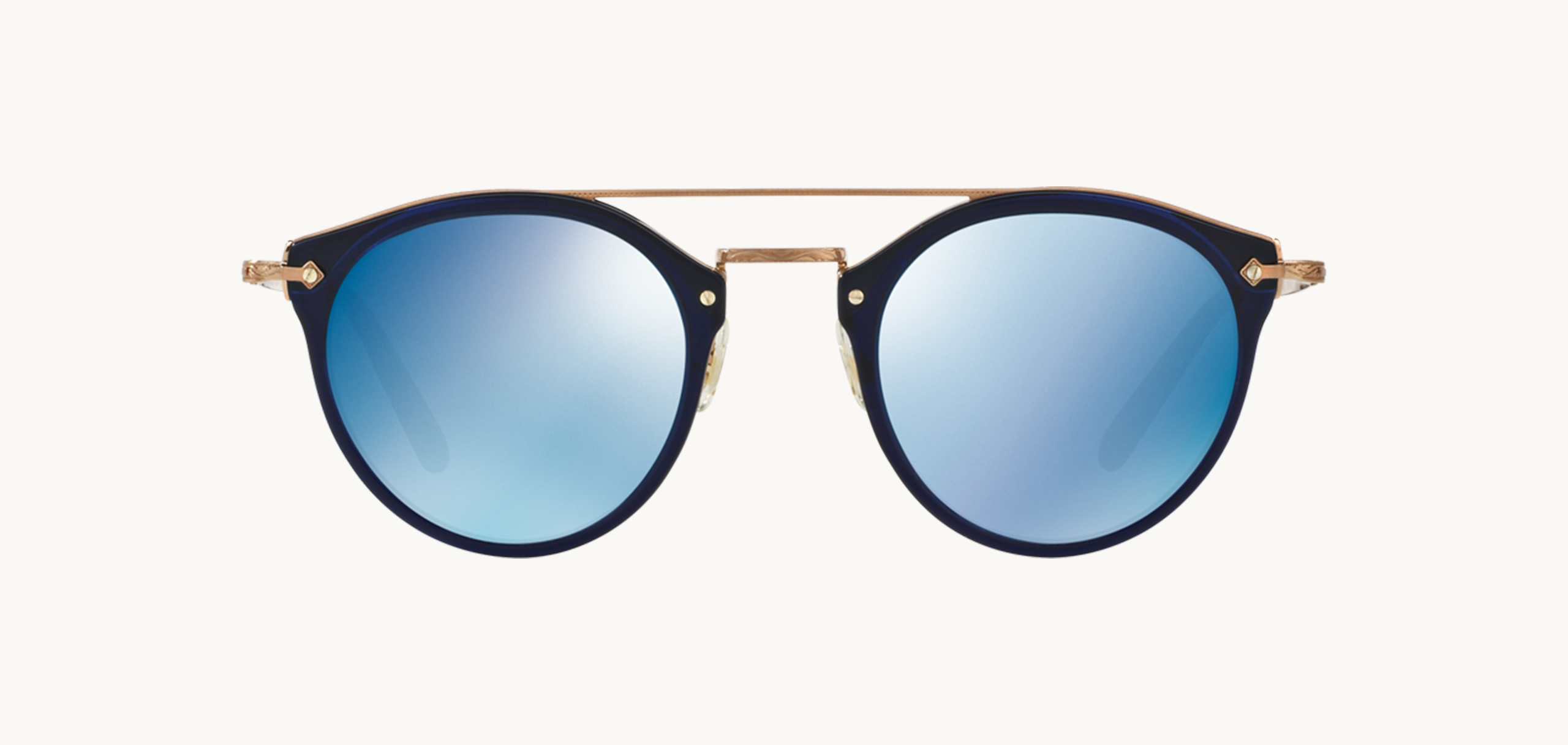 Lunettes de soleil REMICK - , Oliver Peoples, Ronde , de couleur Dorée Bleu.