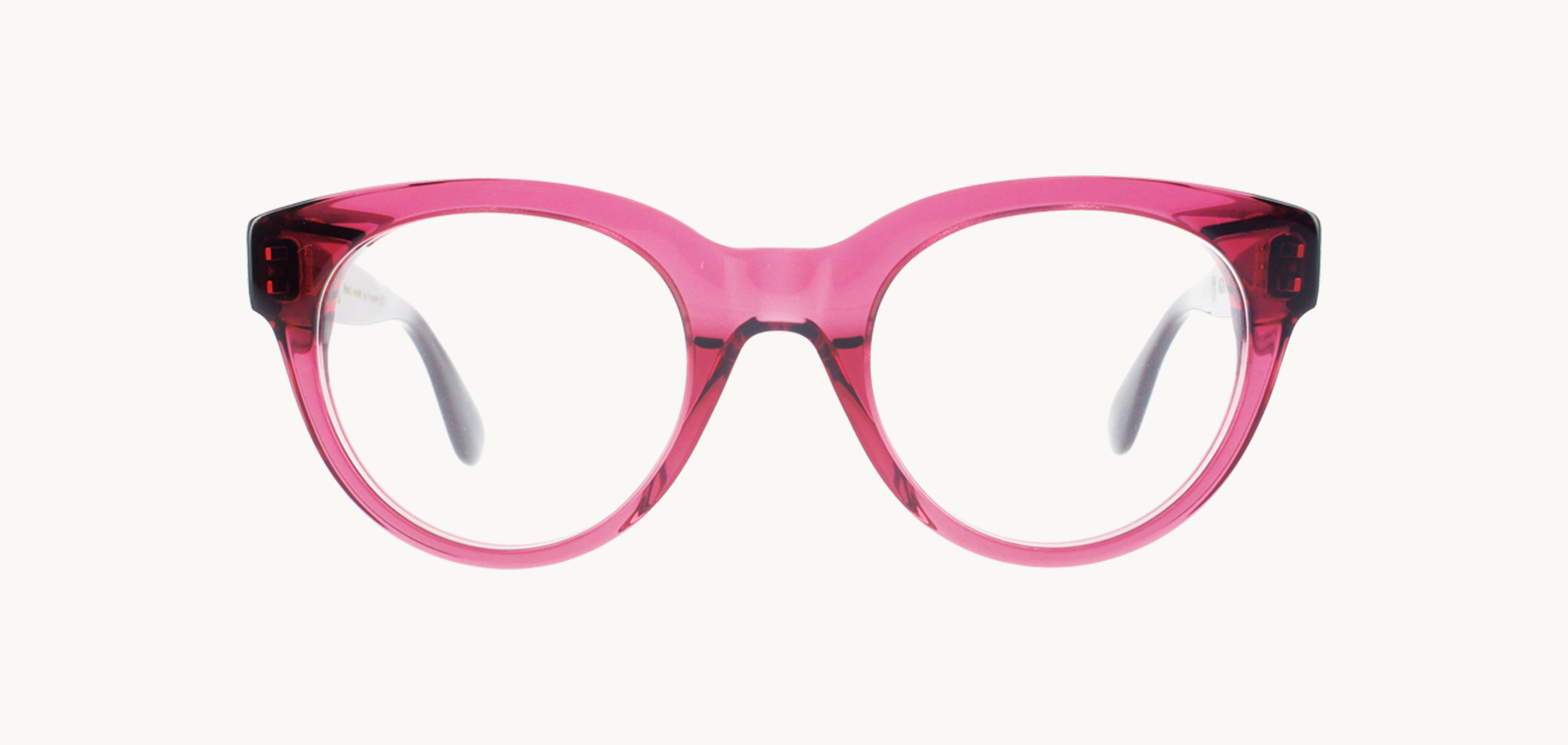 Lunettes de vue 1620 - , Emmanuel Khan, Papillon , de couleur Rose Transparent.